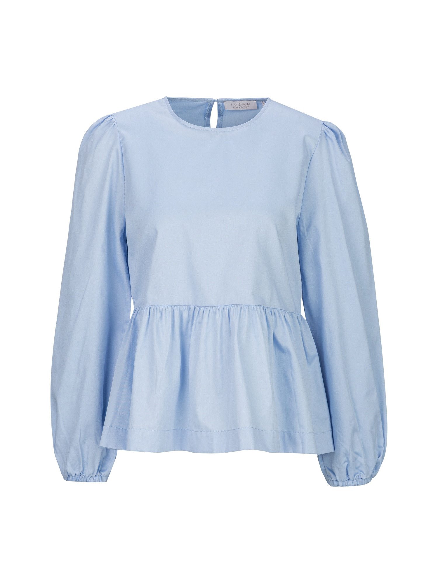 Klassische Bluse Cotton Blouse with Peplum