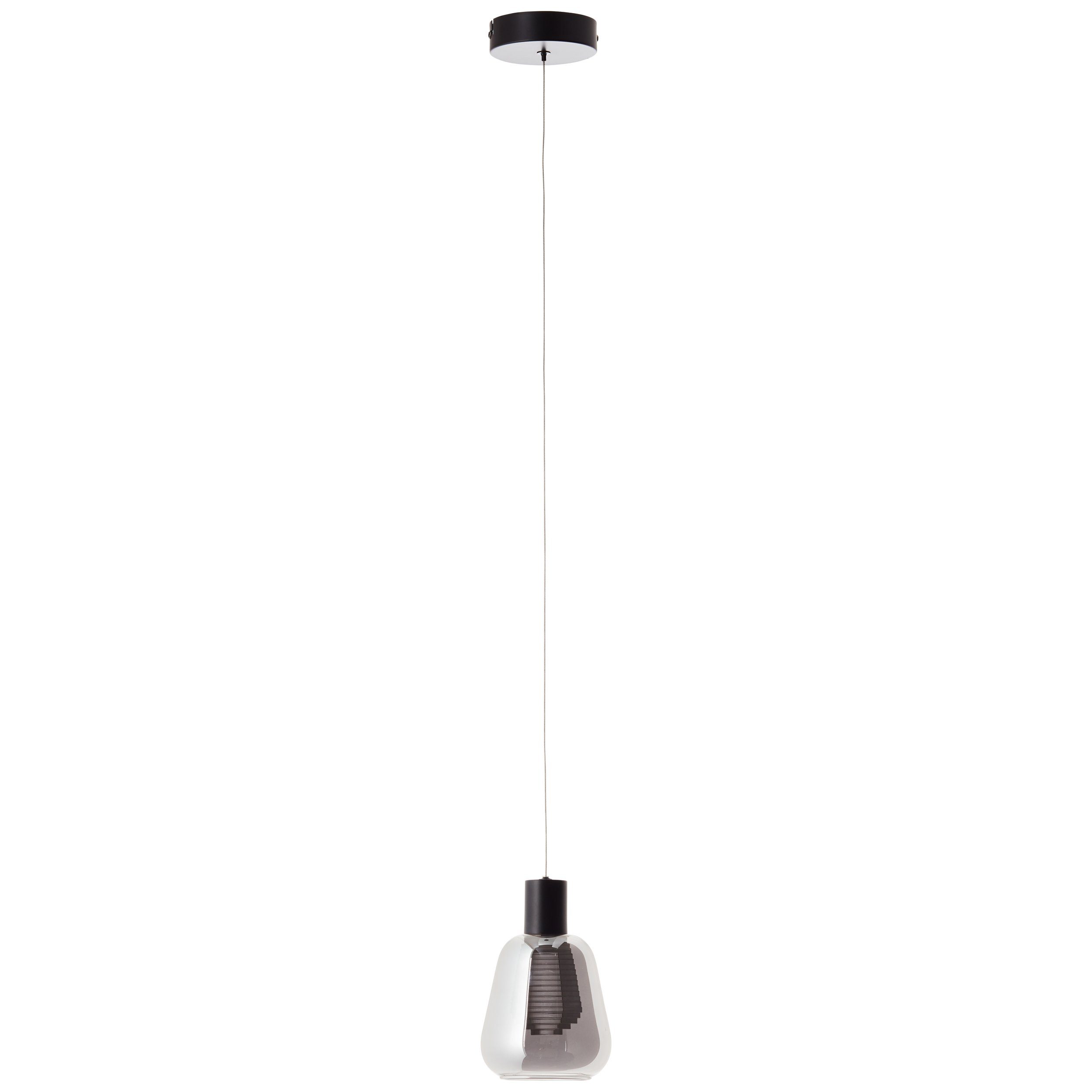 Pendelleuchte schwarz/rauchglas, LED 1flg Pendelleuchte Glas/Metall/Kunststo Carlson Brilliant Carlson,