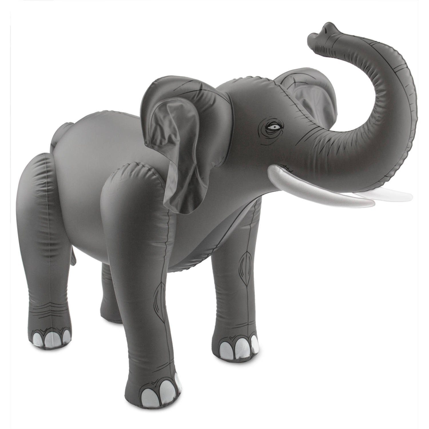 Folat Dekofigur Aufblasbarer Elefant, Partydeko zum Aufpusten für eine tierische Mottoparty, Geburtstag ode