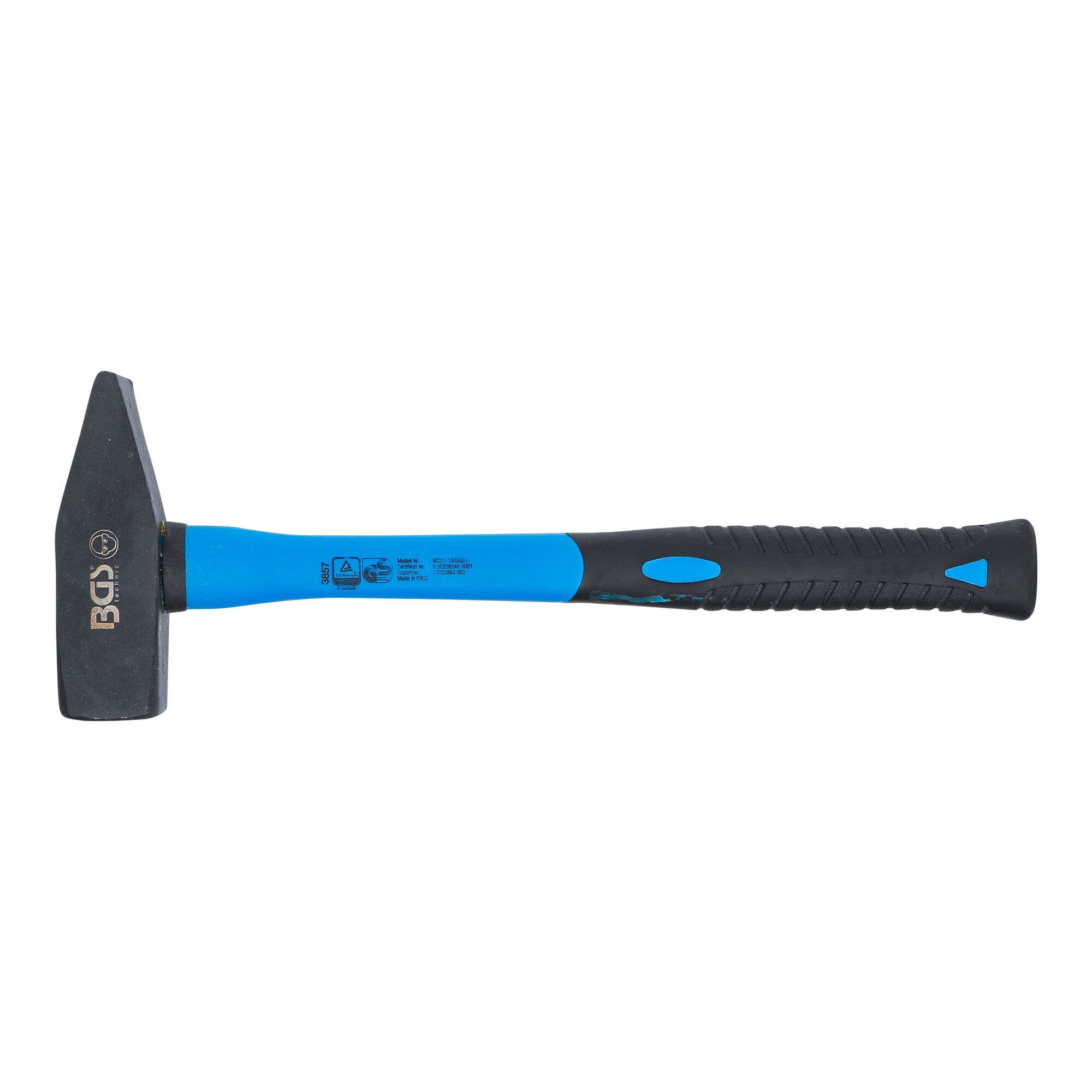 BGS technic Hammer BGS Schlosserhammer 3857, Fiberglasstiel, DIN 1041, 1500 g