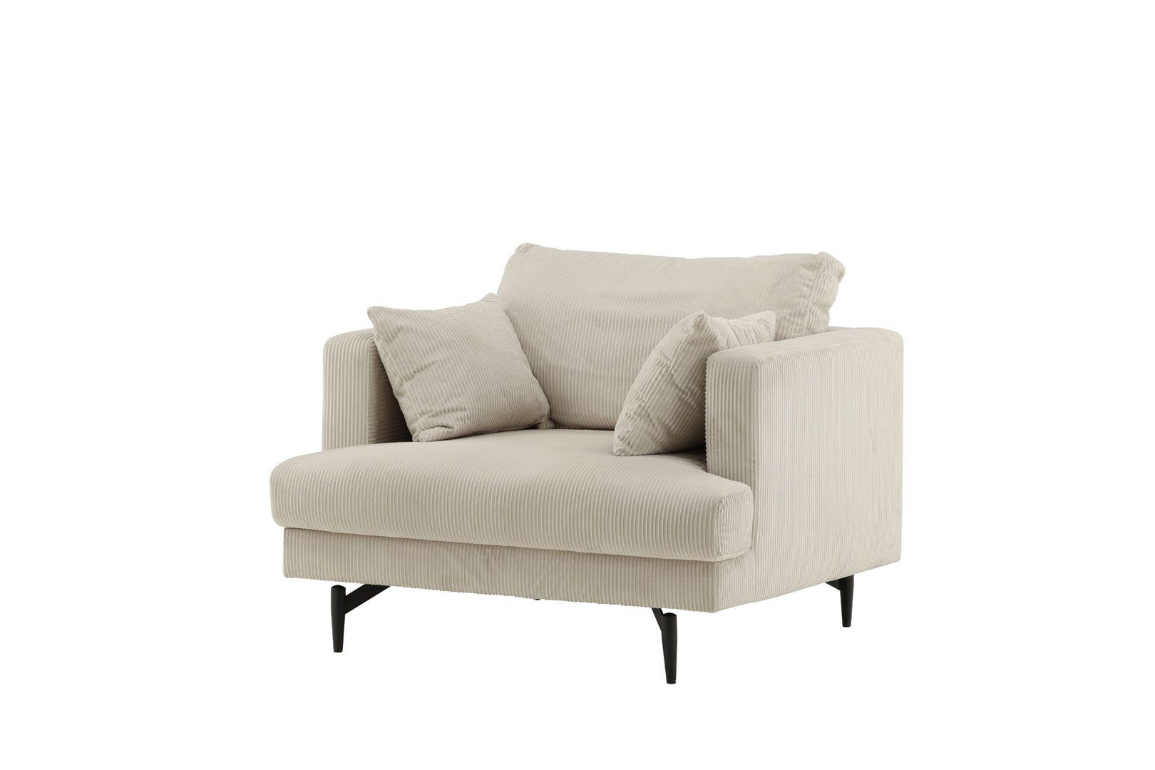 Samt ebuy24 Sofia Sessel Relaxsessel beige. (1-St)