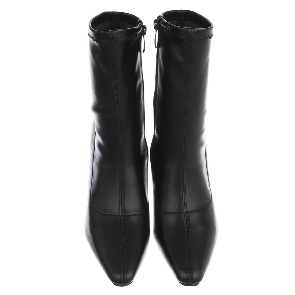 Ital-Design Damen Stiefelette mit Stilettoabsatz und hohem Schaft High-Heel-Stiefelette (92214136) Pfennig-/Stilettoabsatz Stiefeletten in Schwarz – Bild 4 von 5