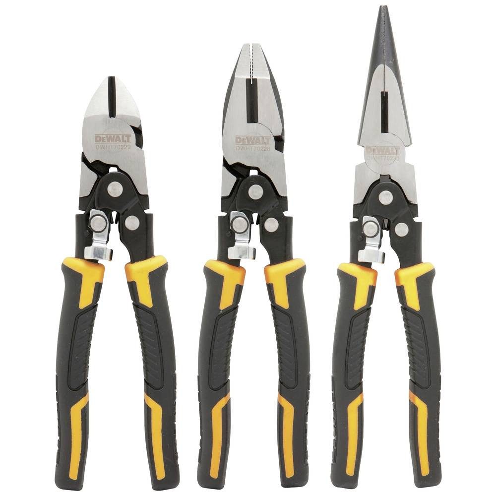 DeWalt Zangenset o-Kraftzangen Set 3-tlg Doppelgelenk Design DWHT0-70485