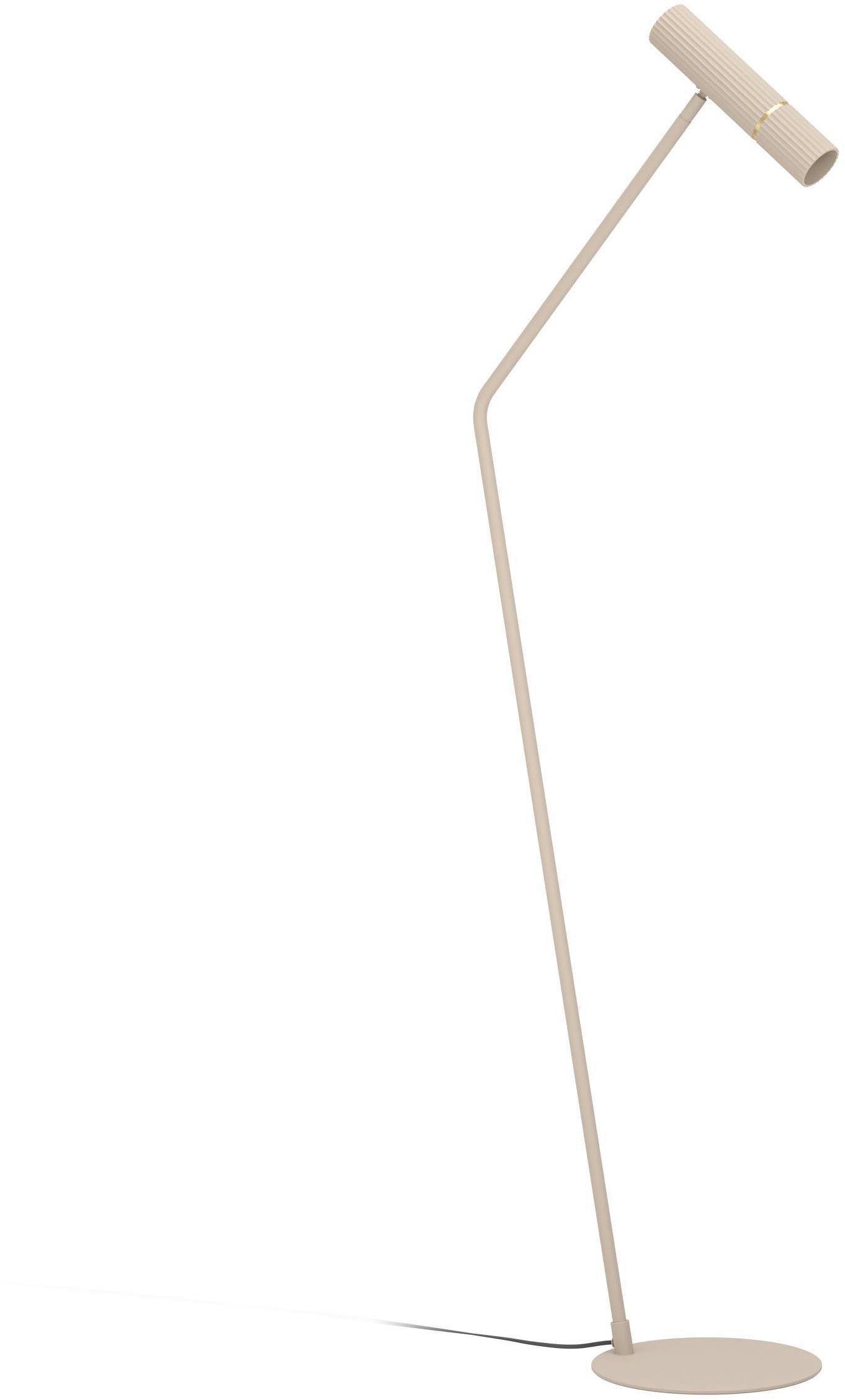 Stehlampe Caminia LED Stehlampe, sandfarben und gold, GU10, Eck Standleuchte