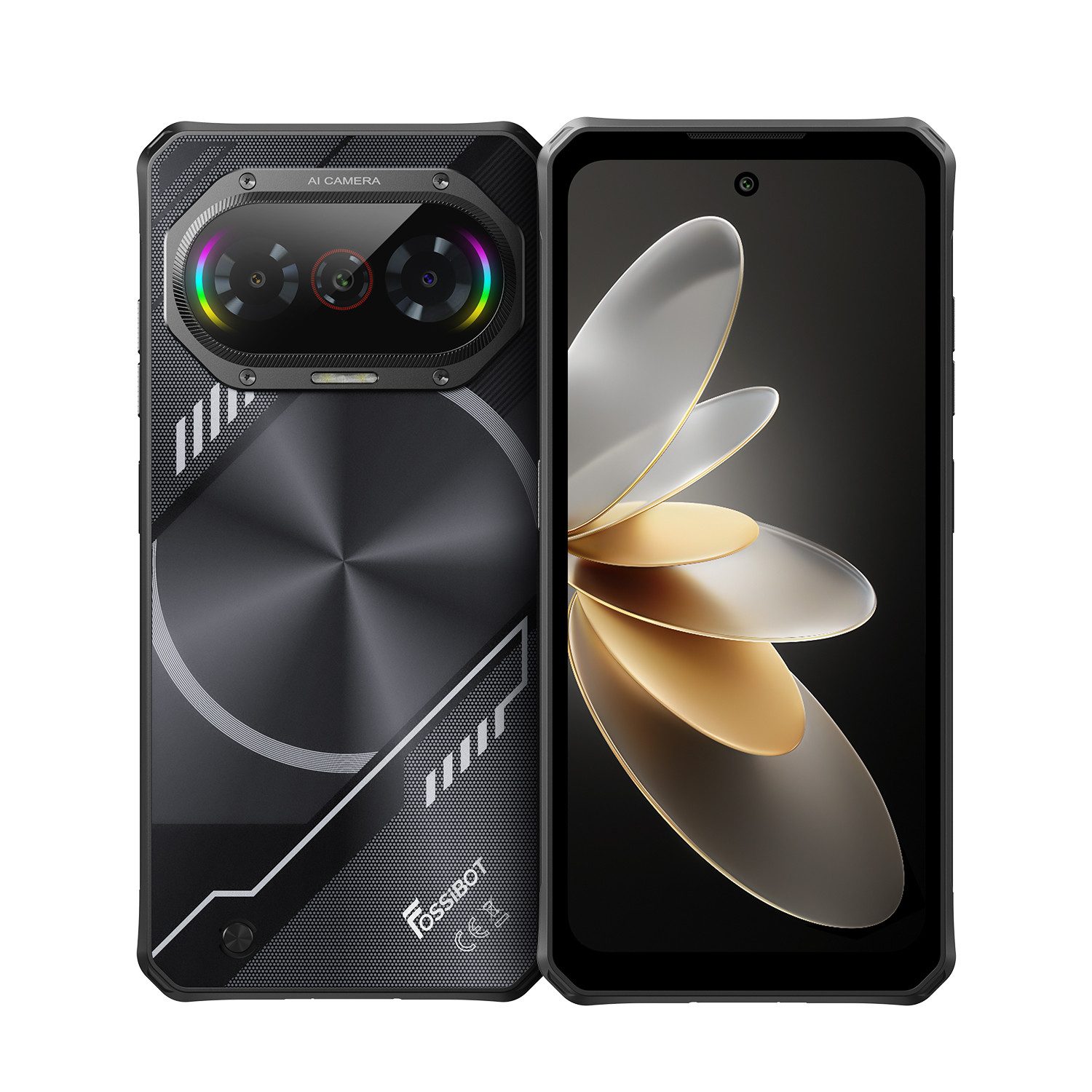 Fossibot F114 Outdoor Handy 5G 6,67 Zoll HD 5000mAh 4GB+128GB NFC Smartphone (6.67 Zoll, 128 GB Speicherplatz, 50 MP Kamera, Android 15, IP68/IP69K, BT5.0)