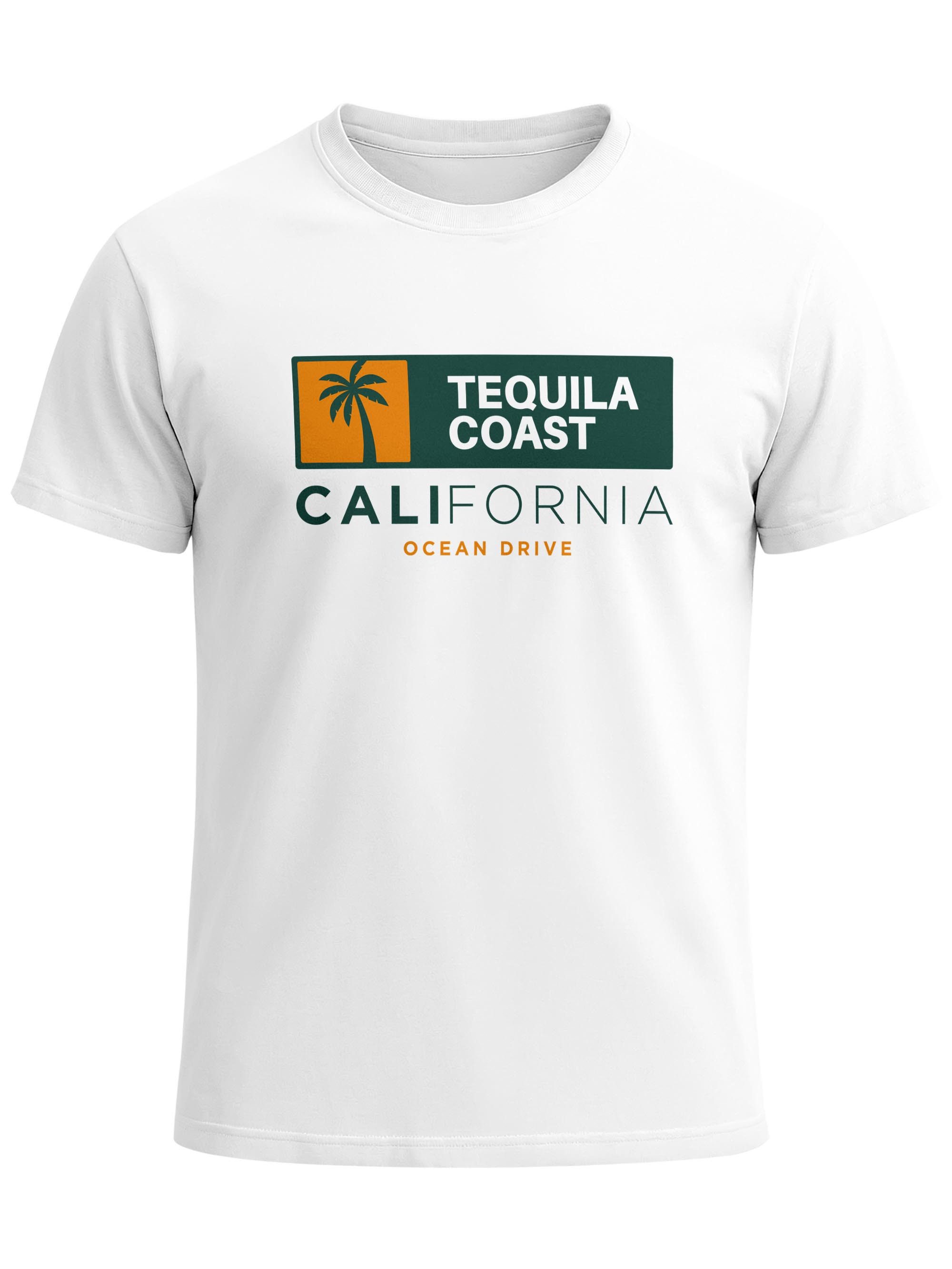 Neverless Print-Shirt Neverless® Herren T-Shirt California Ocean Drive Sommer Palme Tequila mit Print