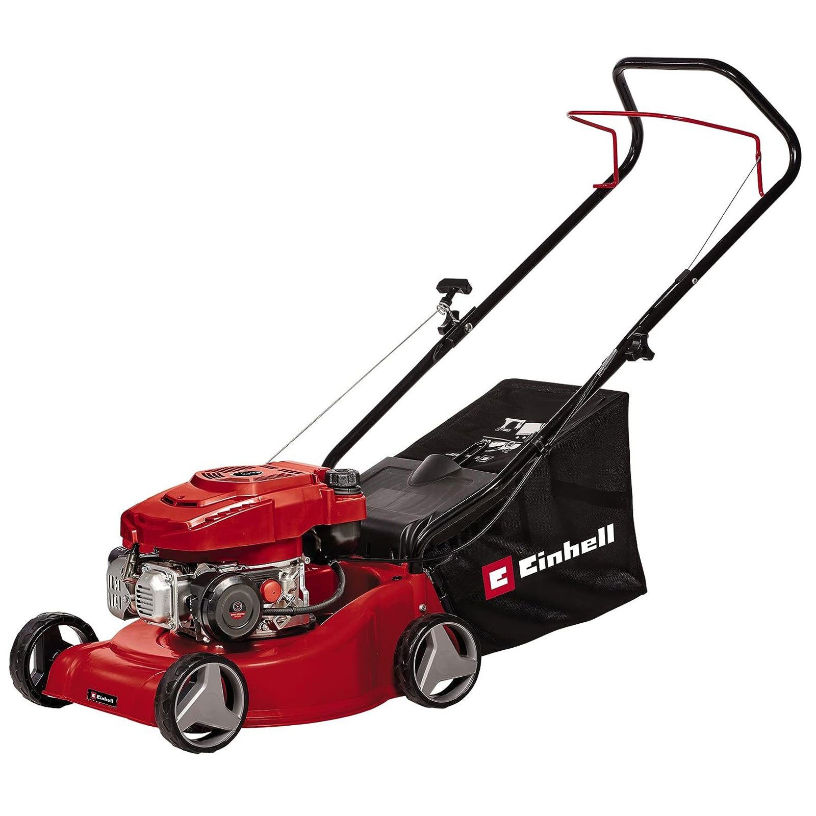 Einhell Benzinrasenmäher Einhell GC-PM 40/2 mit Schnittbreite 40 cm, empfohlen bis 800 m², 40 cm Schnittbreite, dreistufig Einzelrad-Höhenverstellbar,klappbarer Führungsholm