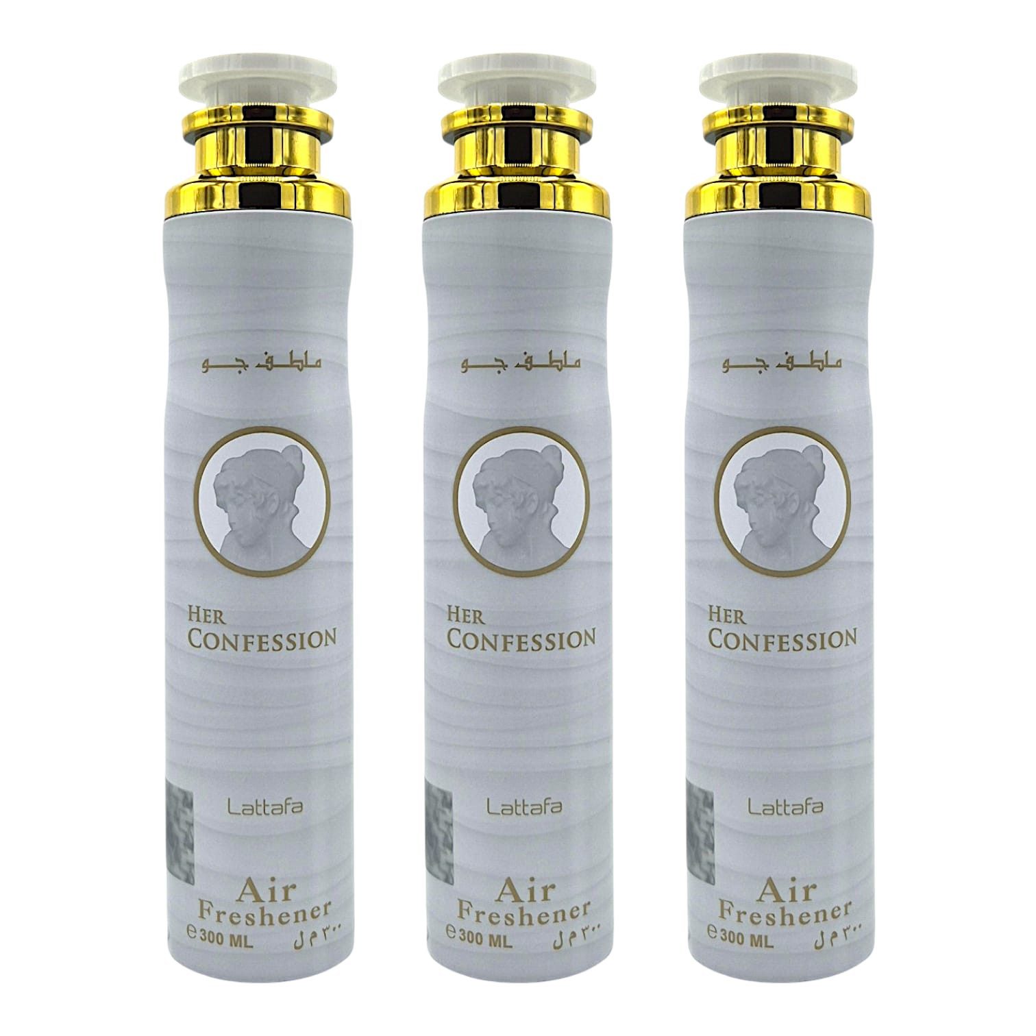 Lattafa Raumduft Her Confession Raumduft 3x300ml – Lufterfrischer & Raumspray