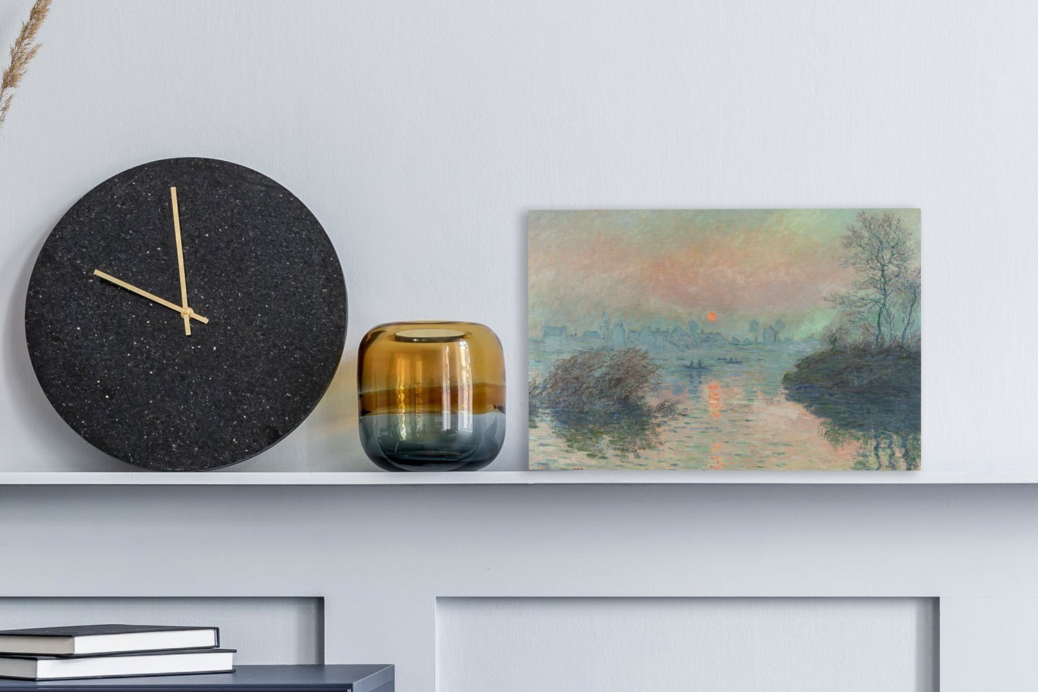 OneMillionCanvasses® Leinwandbild Sonnenuntergang an der Seine - Kunstdruck günstig online kaufen