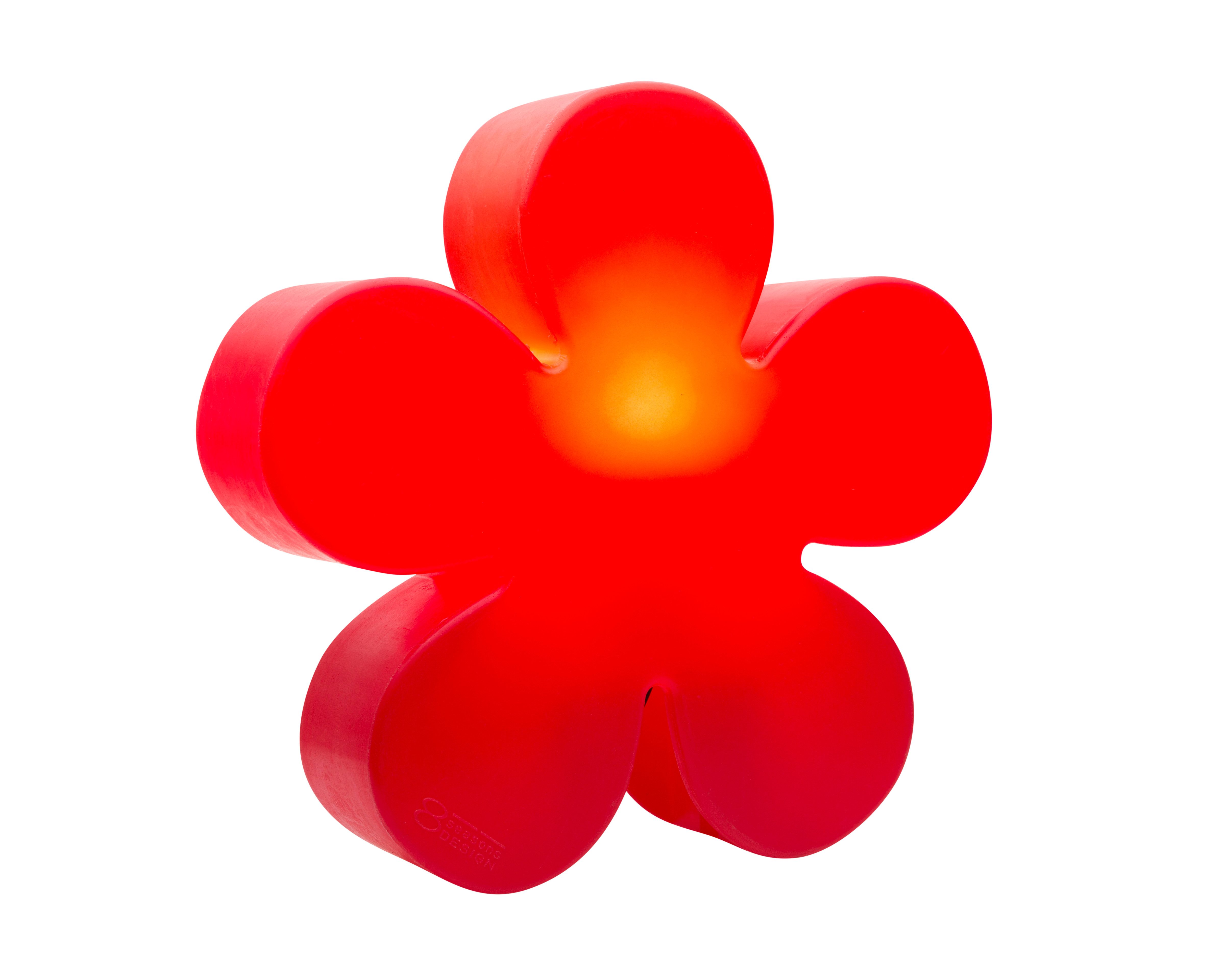 8 seasons design LED Gartenleuchte Shining Flower, LED wechselbar, E27-Fassung, warmweißes Licht, Dekolampe Garten (40cm, rot)