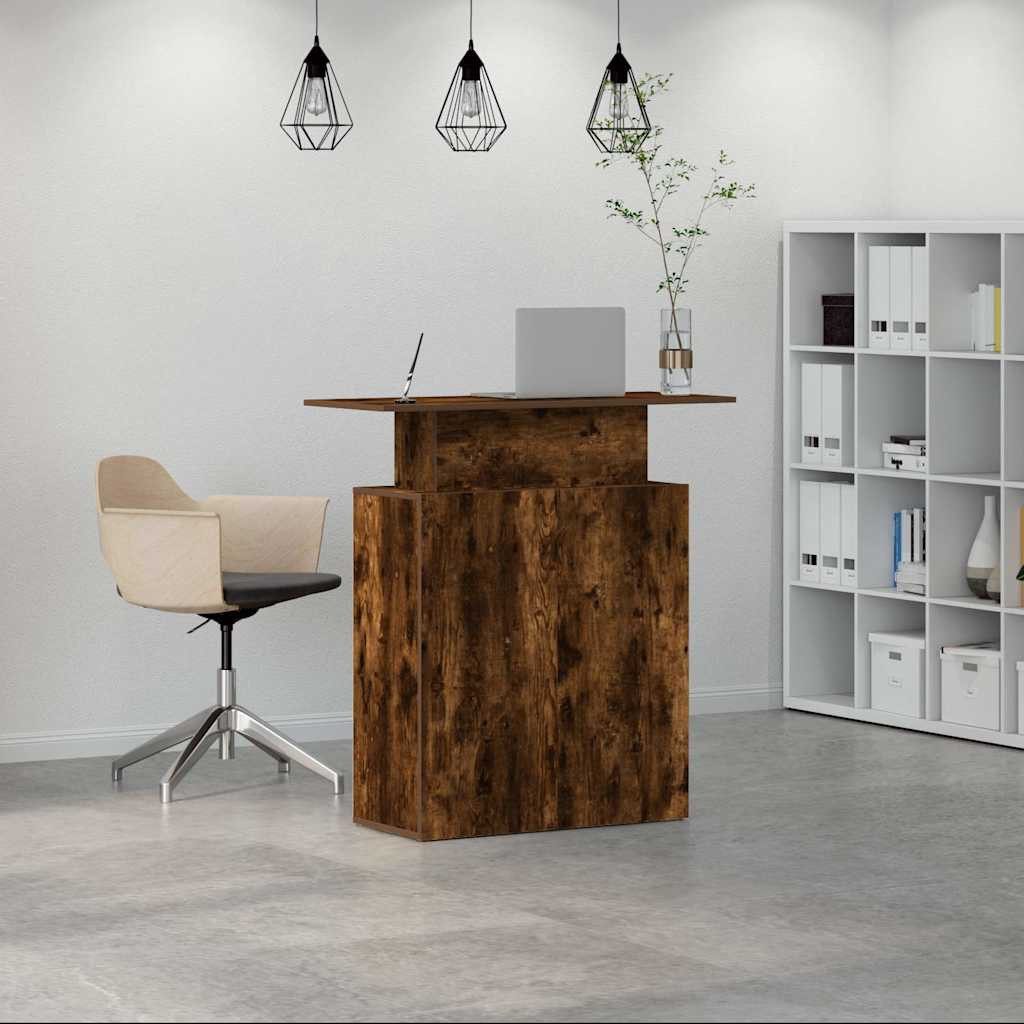 vidaXL Schreibtisch Empfangstheke Räuchereiche 100x40x104 cm günstig online kaufen
