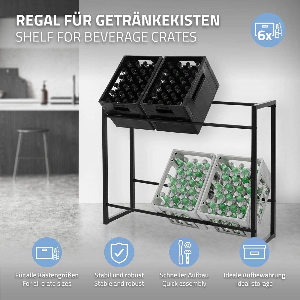 ML-DESIGN Standregal Getränkekistenregal Kistenhalter Kistenregal Getränker günstig online kaufen