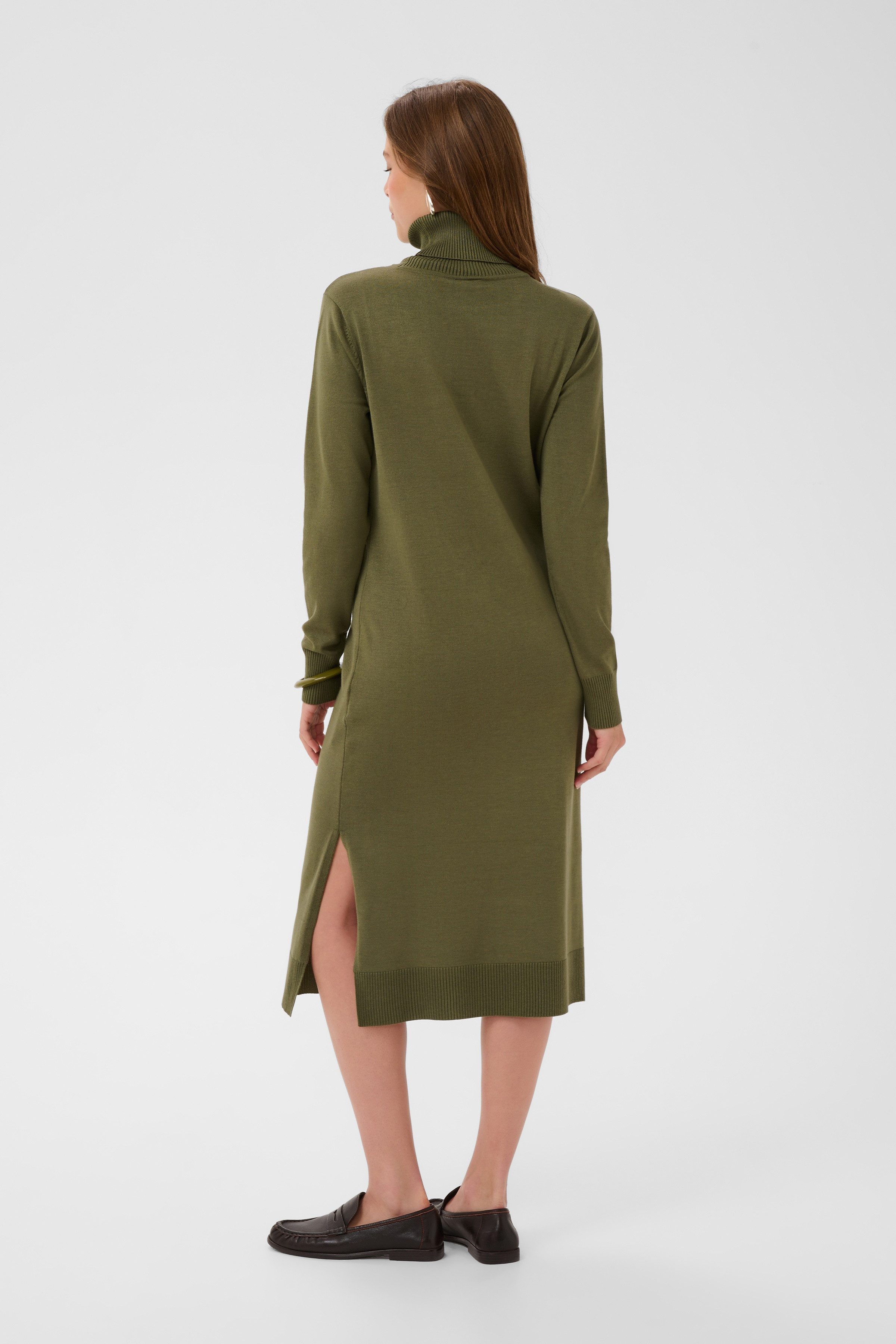 Saint Tropez Strickkleid MilaSZ Roll Neck Long Dress Viskosemischung, Casual fit