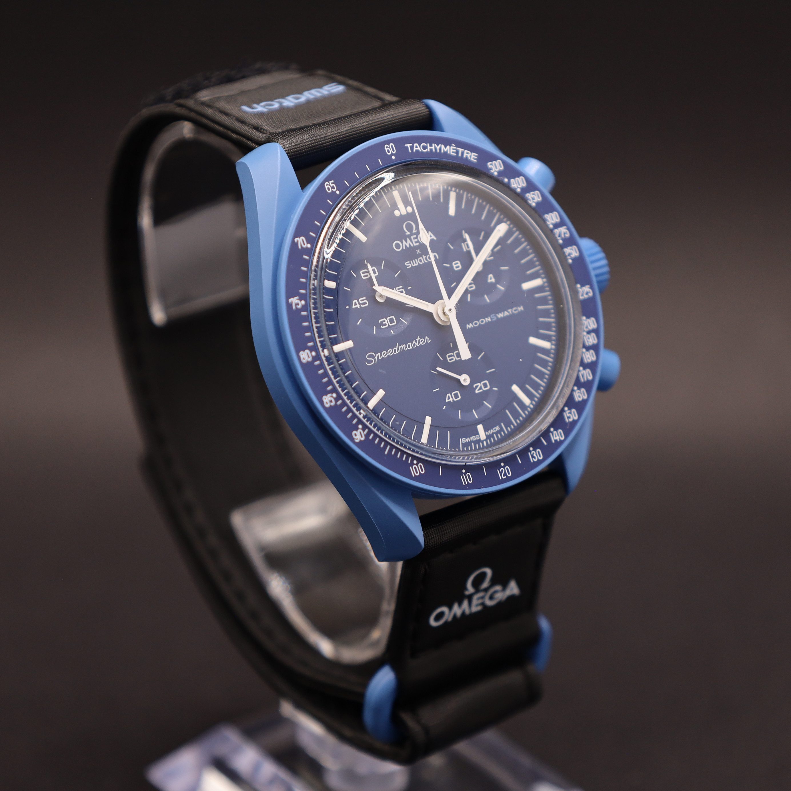 Swatch Chronograph Moonswatch Mission to Neptune Bioceramic SO33N100, (1-tlg)