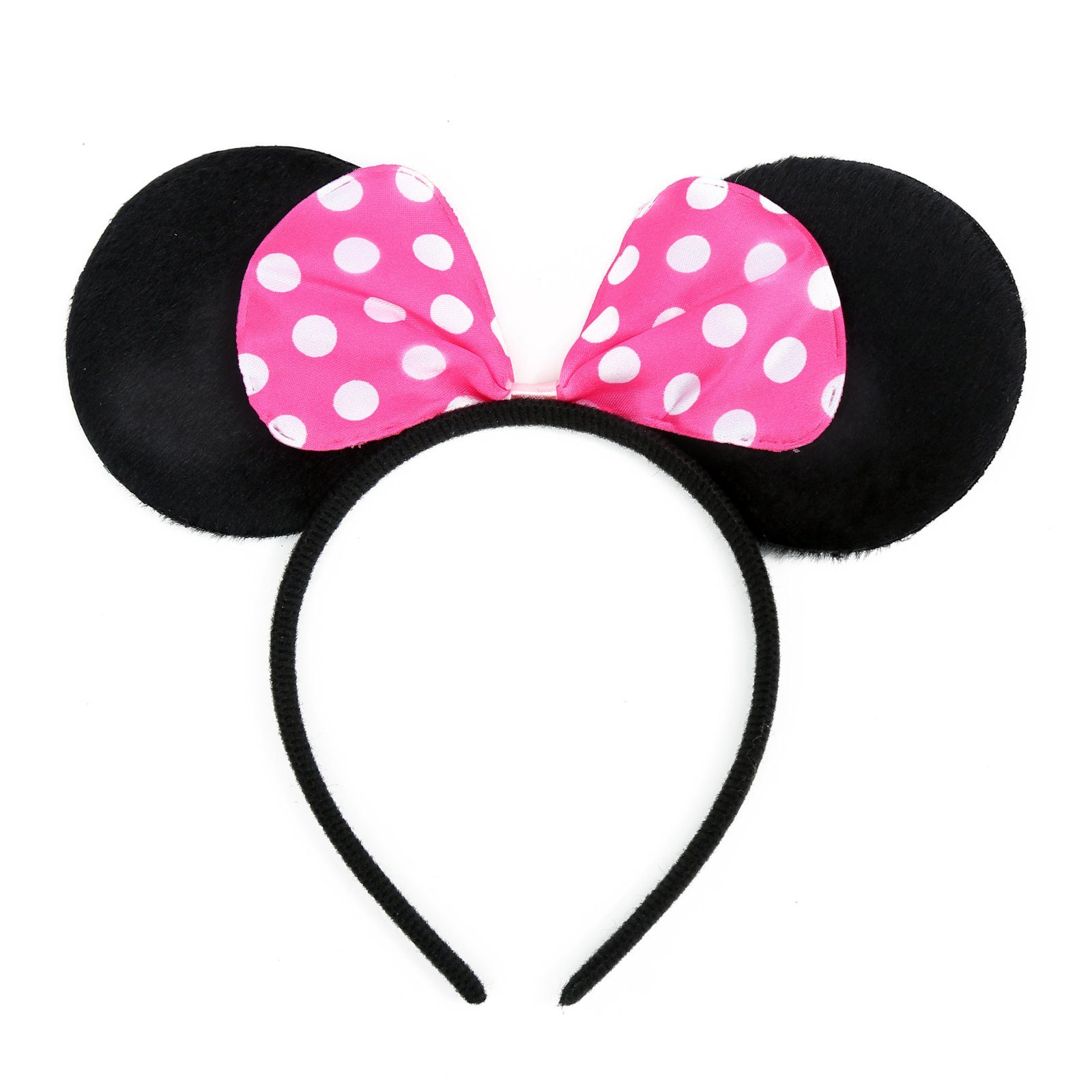 ZADAWERK Haarreif Mini Mouse, Accessoire Mauskostüm Pink, 1-tlg., Haarschmuck, für Kindergeburtstage, JGA, Karneval u.v.m. rosa