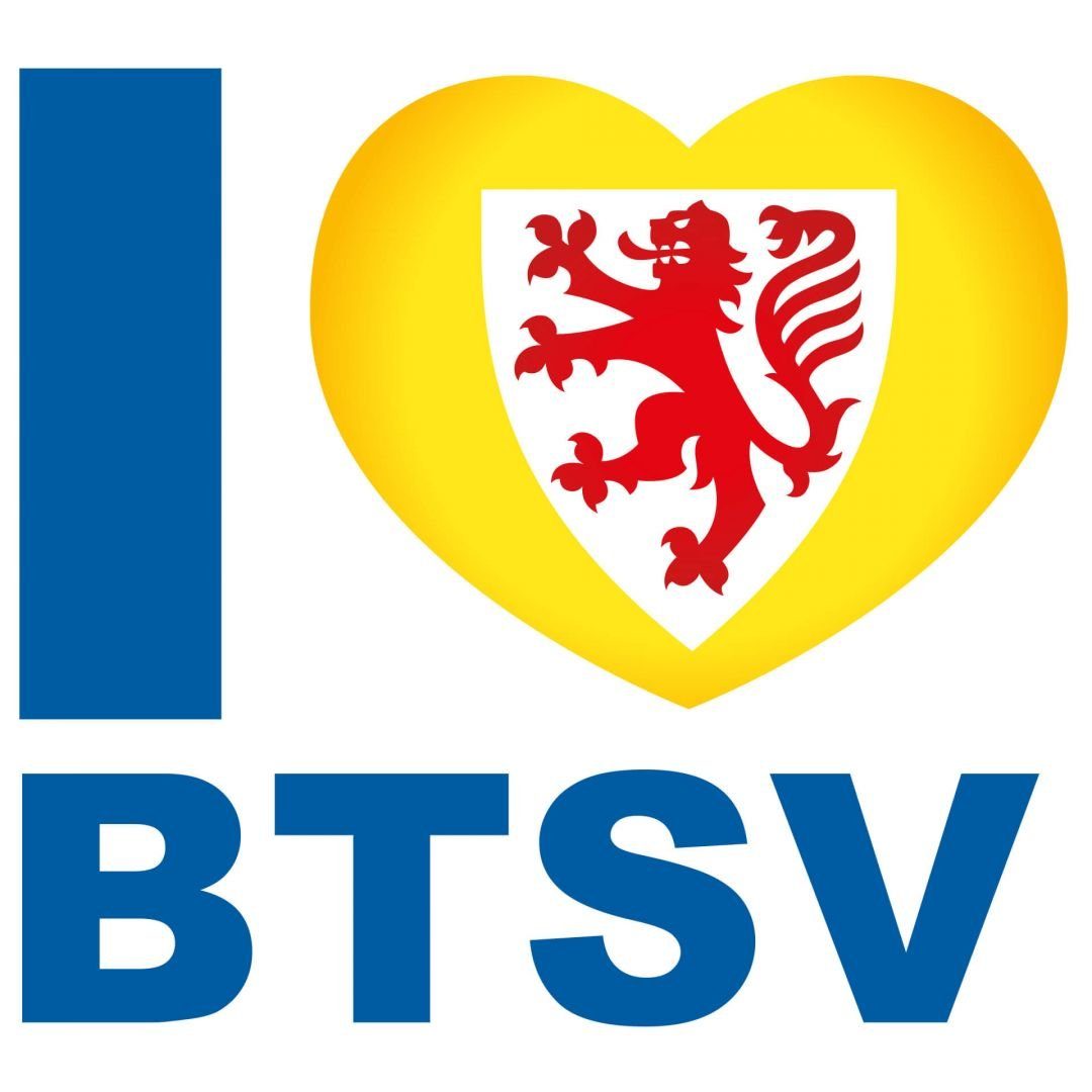 Eintracht Braunschweig Wandtattoo Fußball Wandsticker I love BTSV Löwe im Herz, Wandbild selbstklebend, entfernbar