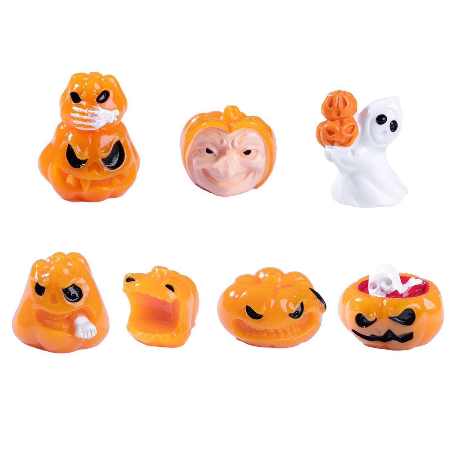 LuxusKollektion Fantasy-Figur 7x Mini Halloween Kürbis Deko (7 St)