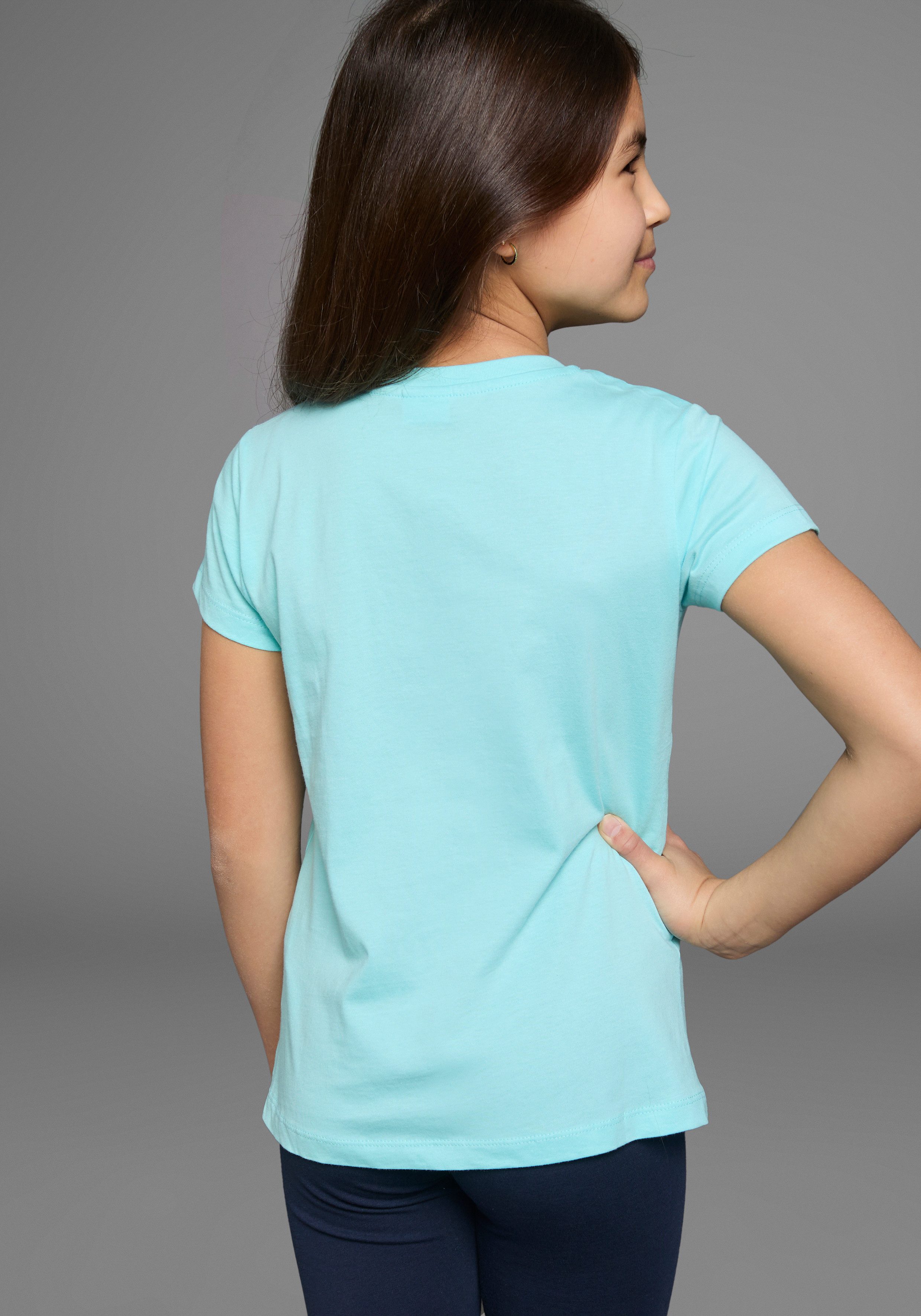 KangaROOS T-Shirt mit Paillettenapplikation Kurzarm, taillierter Schnitt, mit Logodruck und Pailletten – Bild 2 von 5