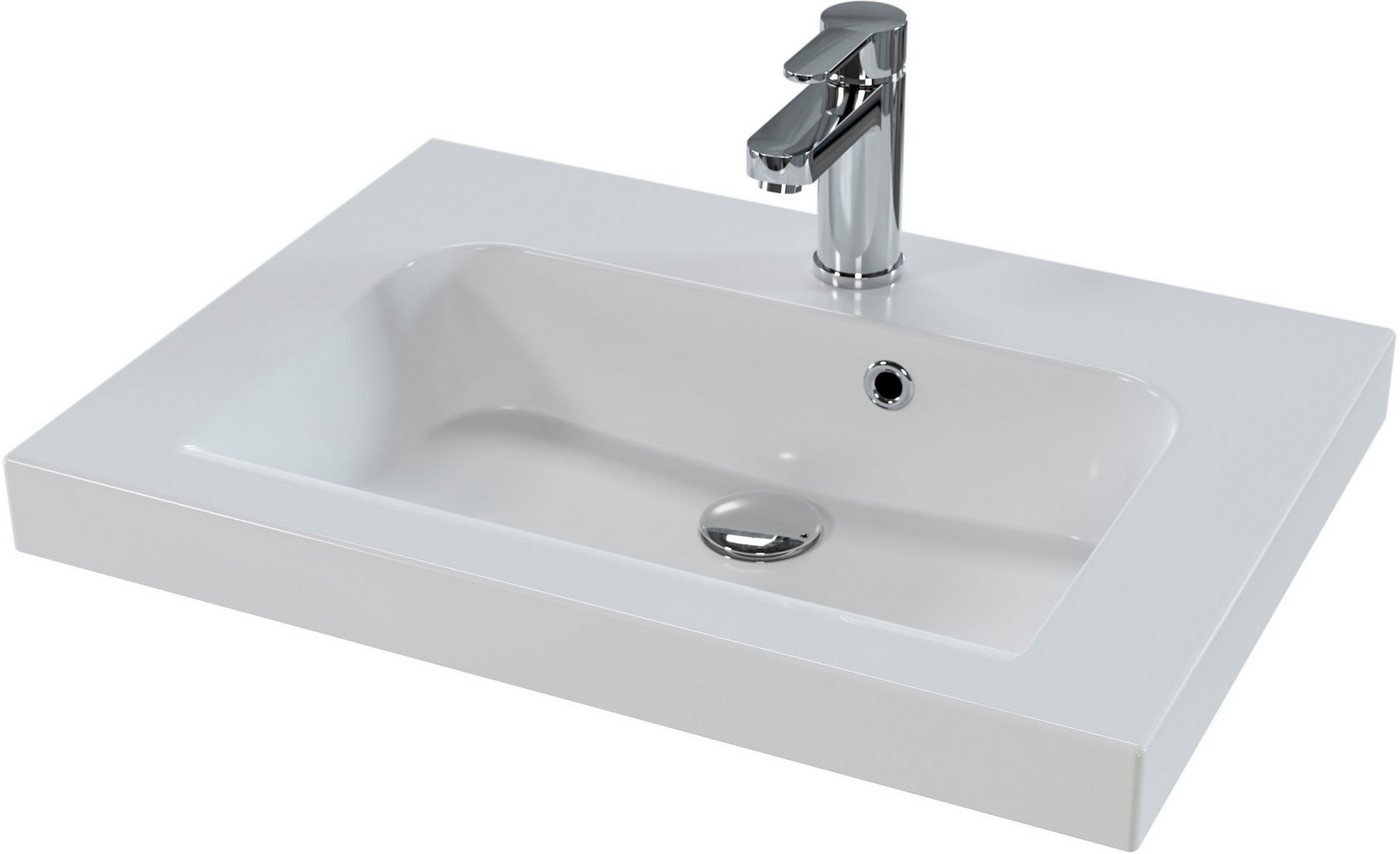 Thumbnail - Saphir Waschtisch Serie Balto Mineralmarmor-Waschtisch mit Unterschrank, 64,4 cm breit (2-St), Waschplatz mit 2 Schublad...
