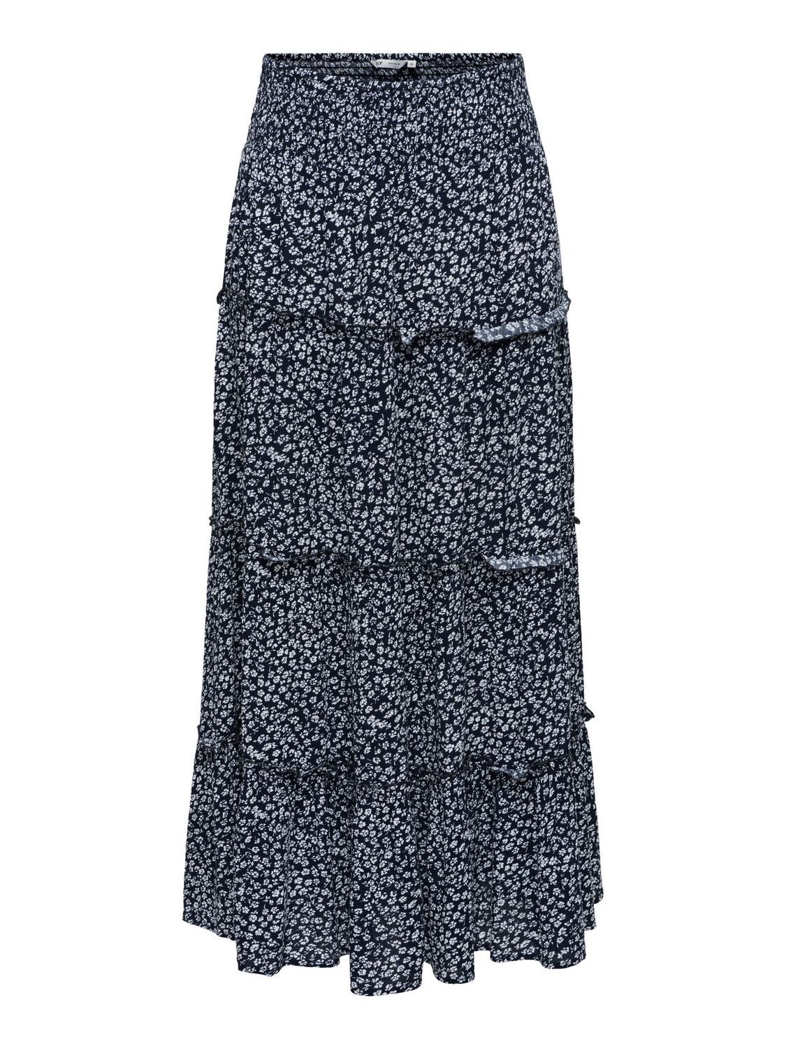 ONLY A-Linien-Rock ONLFERNANDA LIFE LAYRED LONG SKIRT Läuft max. 5% ein, Mit ähnlichen Farben waschen