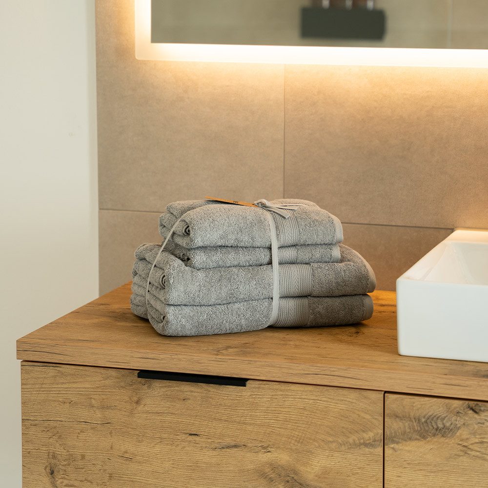 HOME DELUXE Handtuch Set SOFT, Baumwolle (4-St), ultraweich & schnell trocknend, Badehandtuch, Handtücher