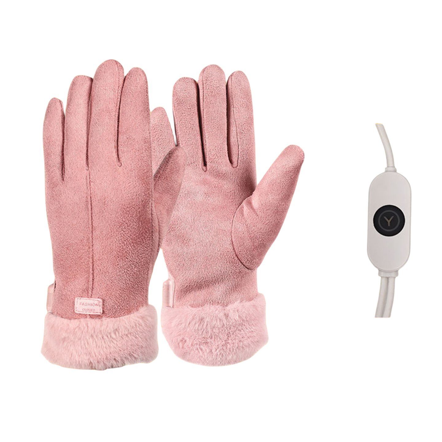 carefully selected Reithandschuhe USB-Touchscreen-Heizhandschuhe mit einstellbarer Temperatur Rosa