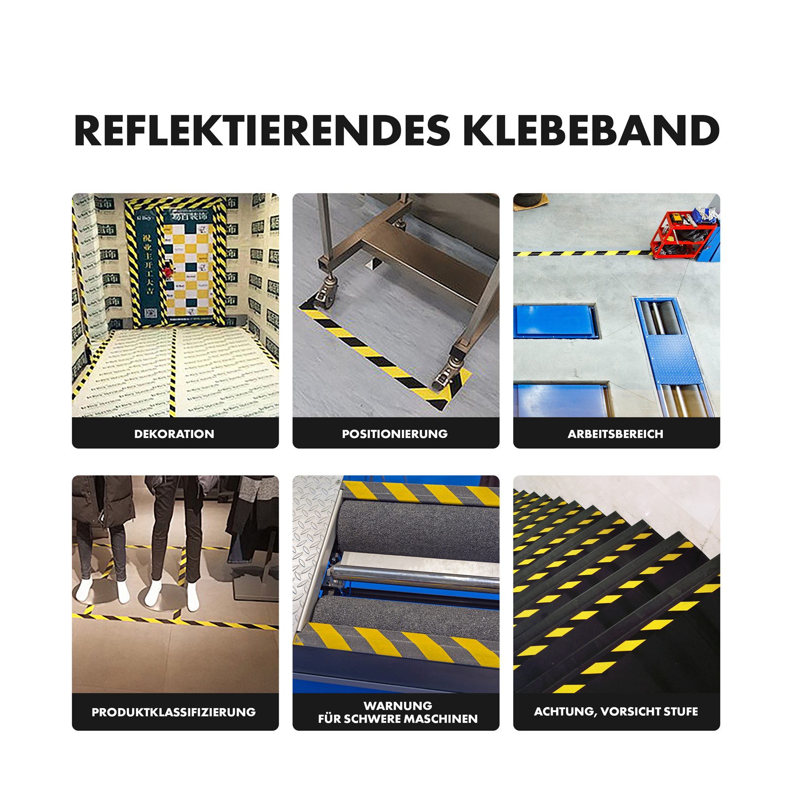 Kubus Reflektorband Reflektierendes Klebeband, Wasserdicht & Selbstklebend, 5 cm x 10 m