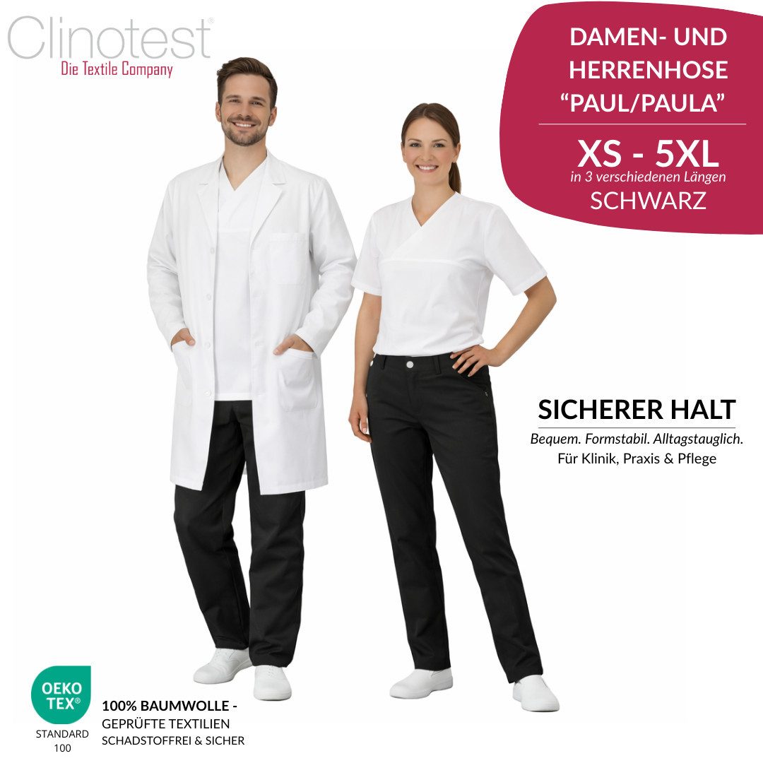 Clinotest Arbeitshose Paul/Paula, Jeanshose/Pflegehose/Klinikhose/Arzthose, Unisex