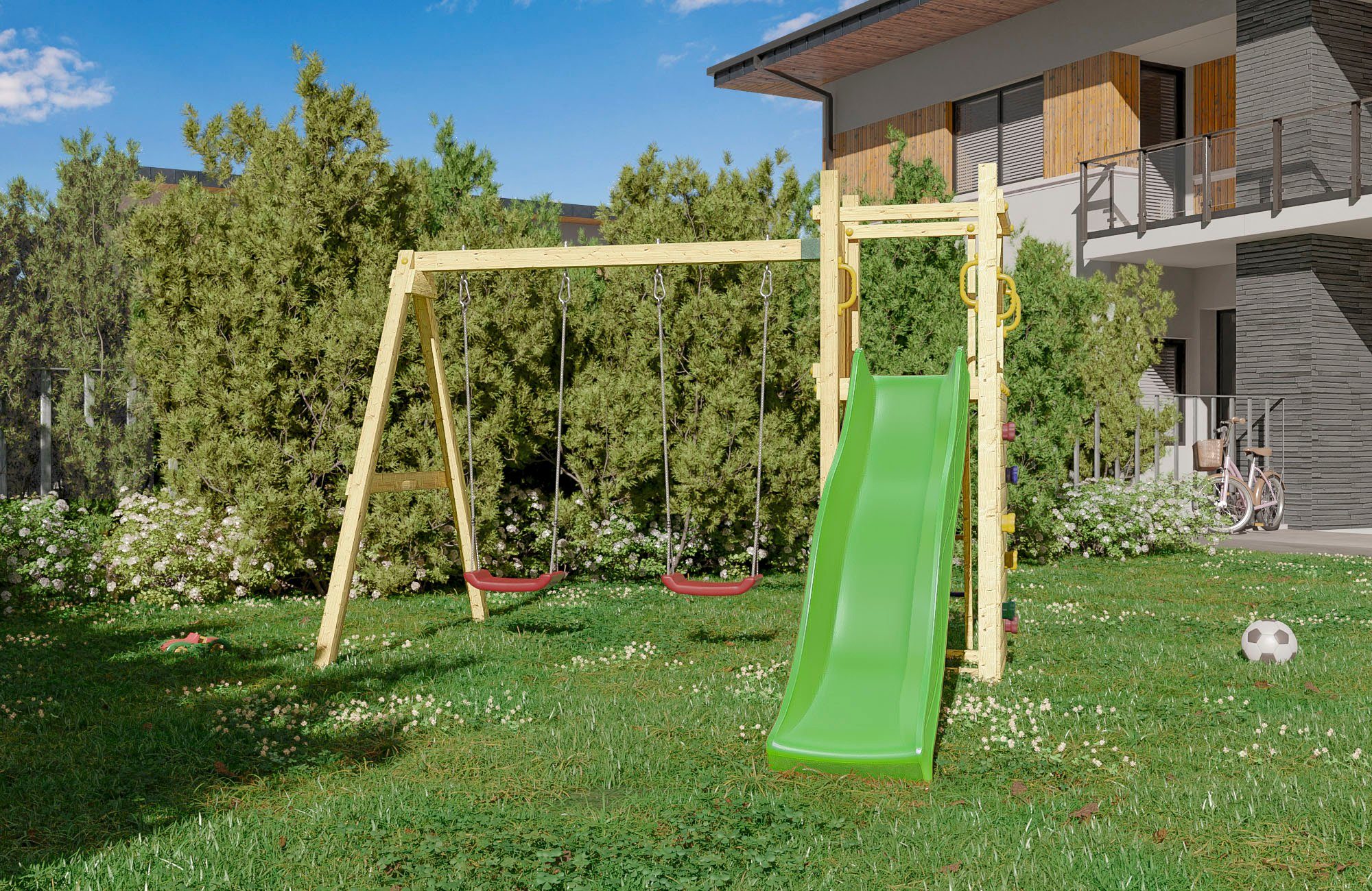 Spielturm FUNNY3 mit Doppelschaukel