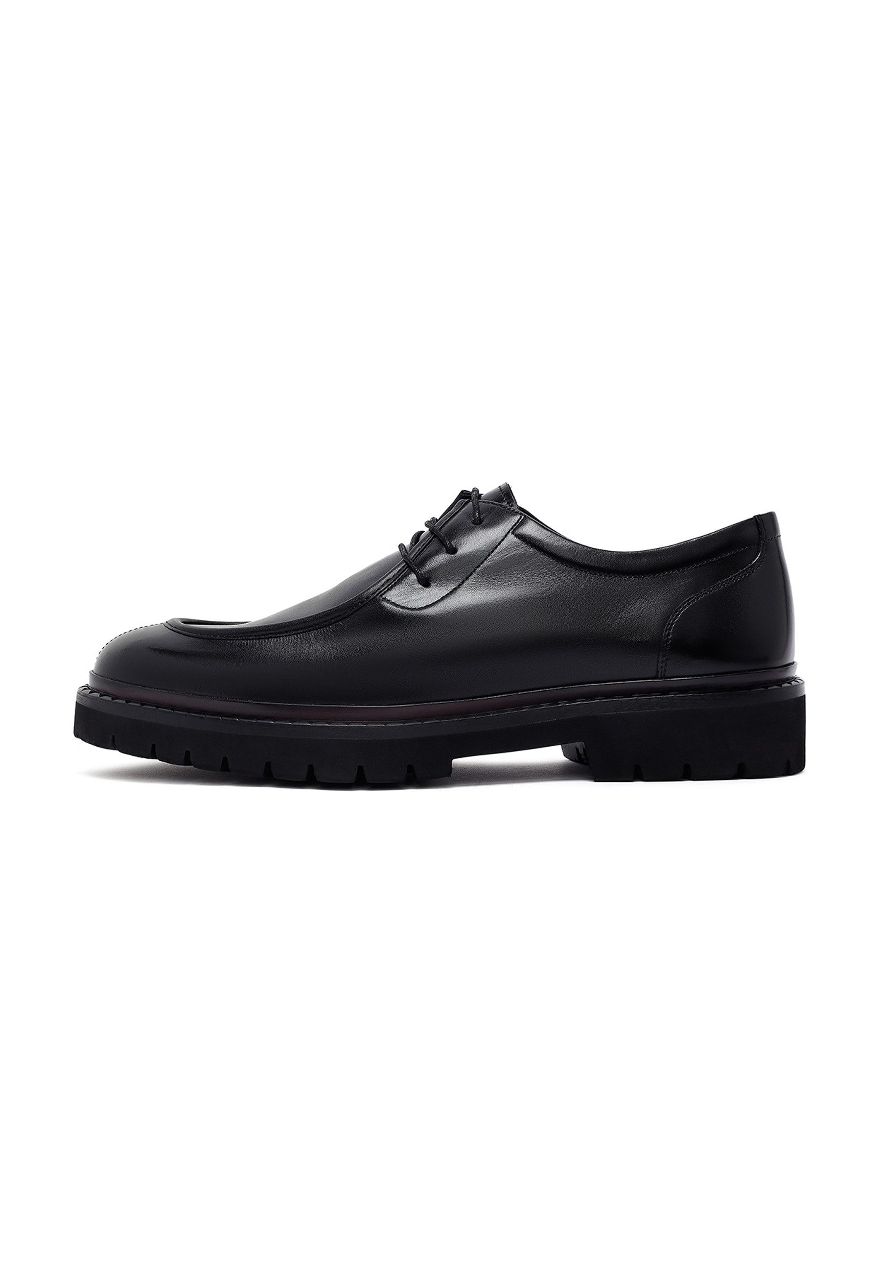 Derimod Leder Derby Schuhe Schnürschuh