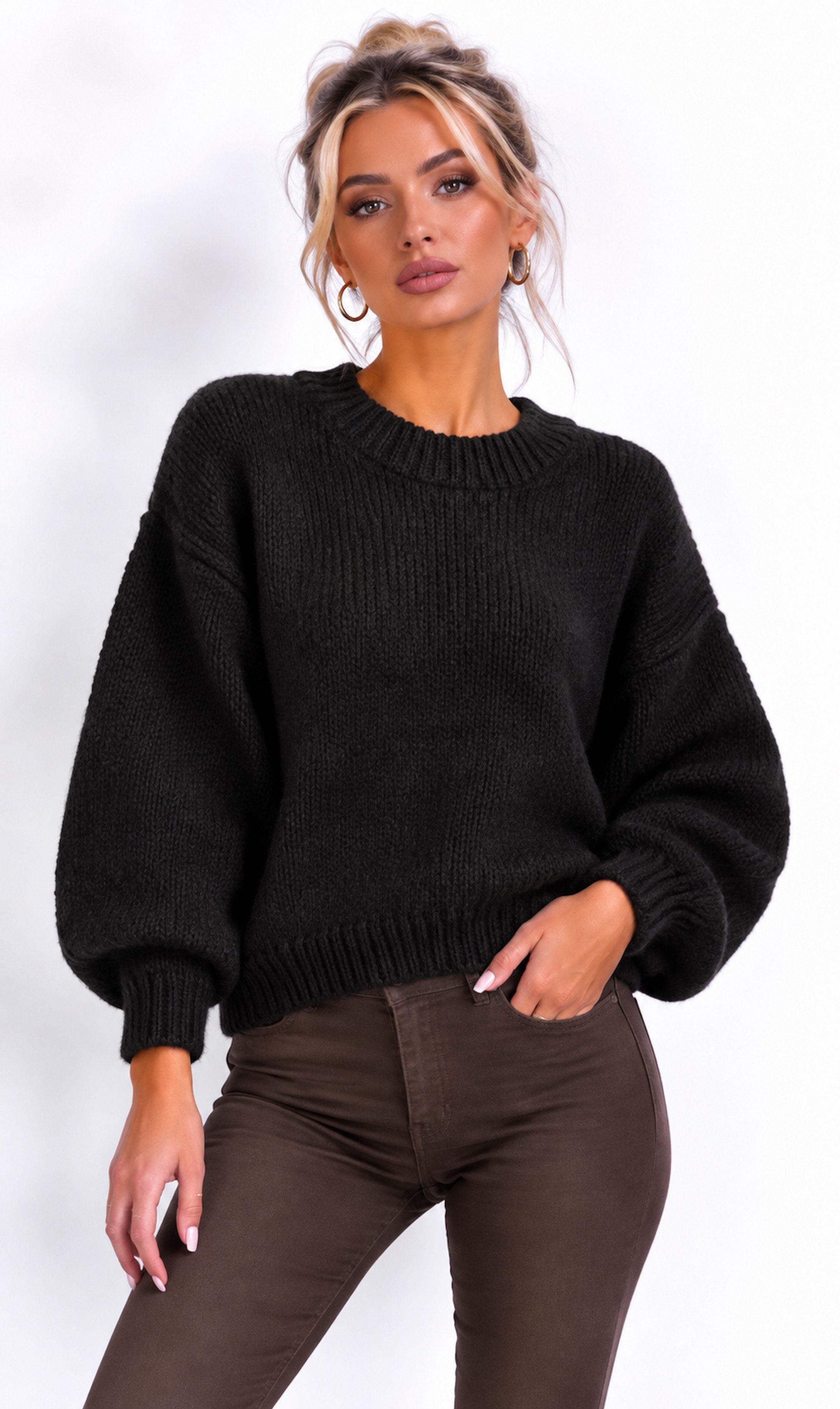 Worldclassca Strickpullover WORLDCLASSCA Damen Strickpulllover Basic Rundhals Weicher Pullover Neue Kollektion - Stilvolle und gemütliche Strickmode für Damen