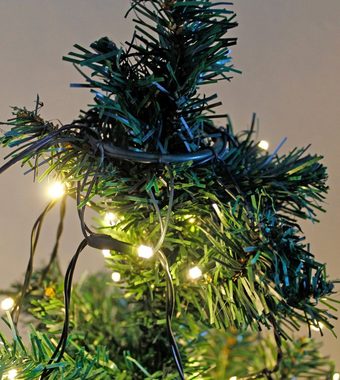 Spetebo LED-Lichterkette LED Weihnachtsbaum Lichterkette mit Timer, 176-flammig, ca. 200 cm Höhe - mit 176 LED in warm weiß