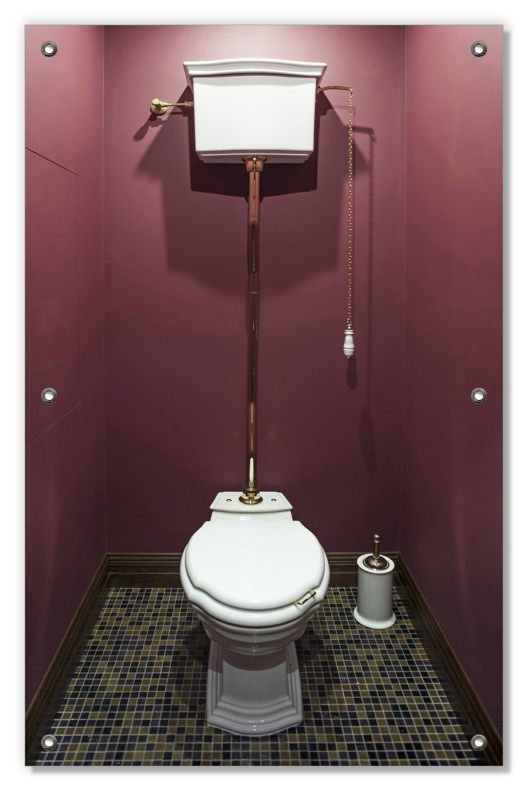 Sonnenschutz Historische Toilette in königlichem Touch, Wallario, blickdicht, mit Saugnäpfen, wiederablösbar und wiederverwendbar