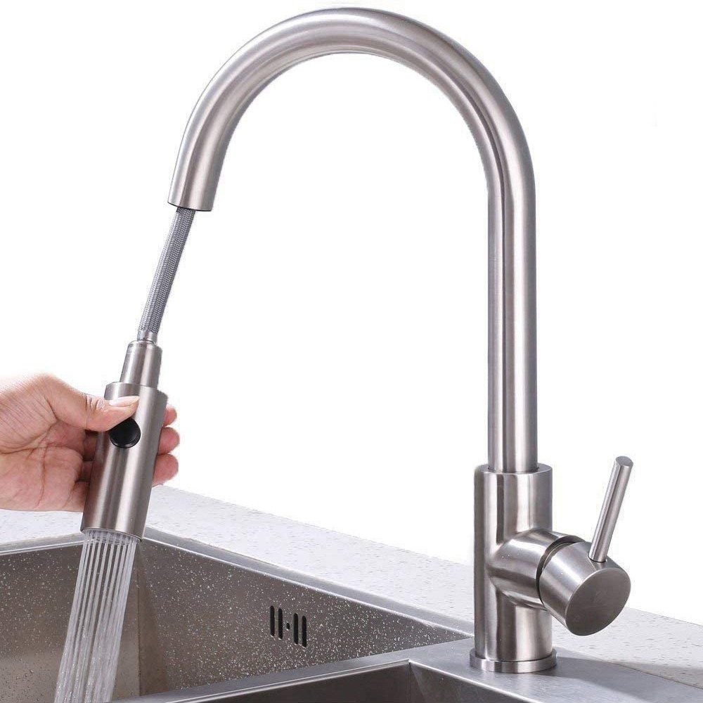 HOMELIVE Spültischarmatur Wasserhahn Küche ausziehbar Küchenarmatur günstig online kaufen