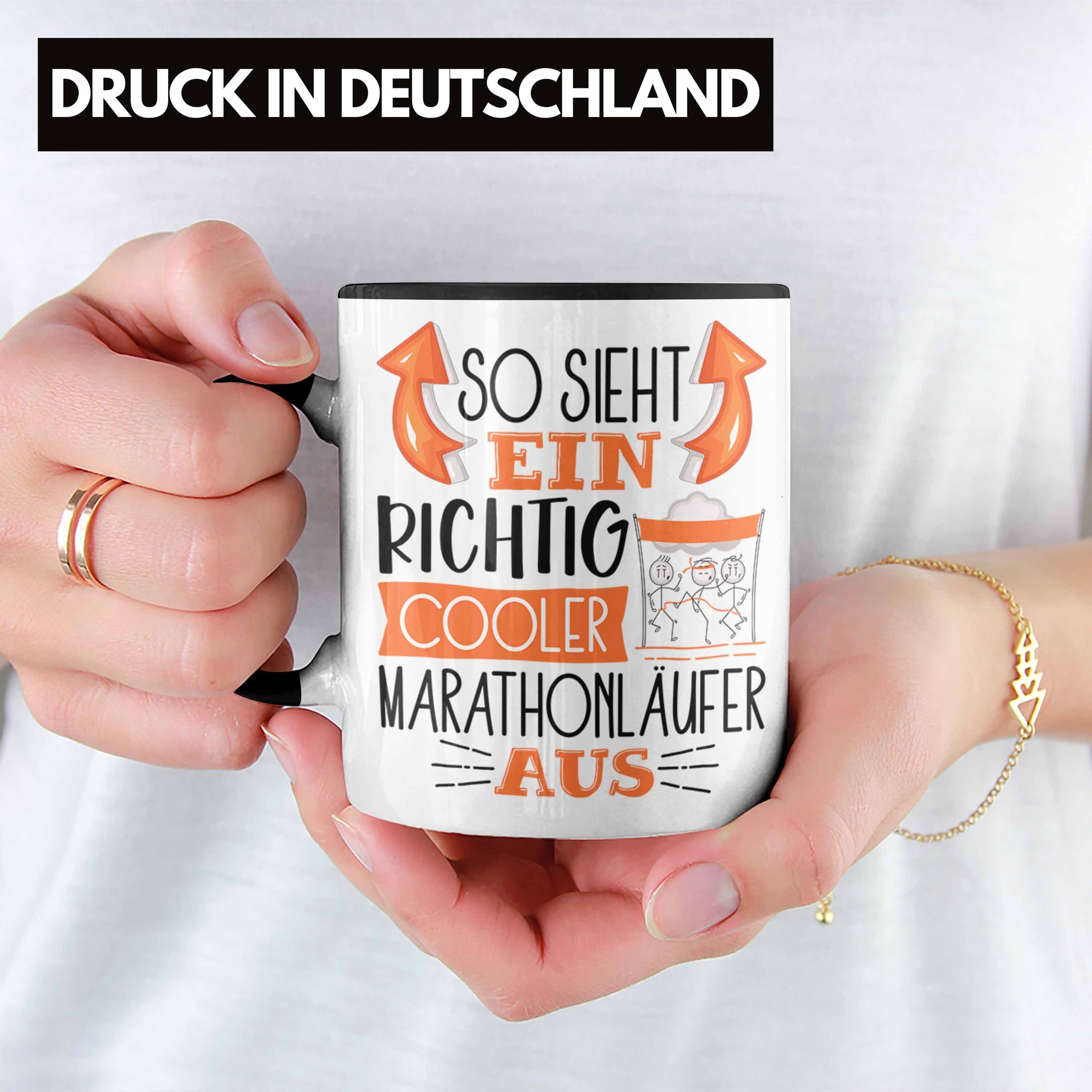 Trendation Tasse So Sieht Schwarz Cooler Geschenk Aus Marathonläufer Tasse Richtig Lustige Ein