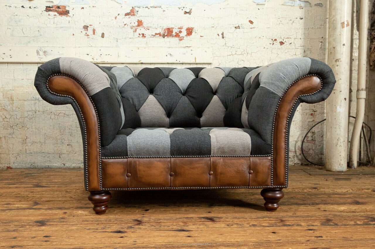 Xlmoebel Chesterfield-Sessel Chesterfield Einzel-Sessel im klassischen Design aus England (1-St., Sofa 1,5 Sitzer), Hergestellt in Europa