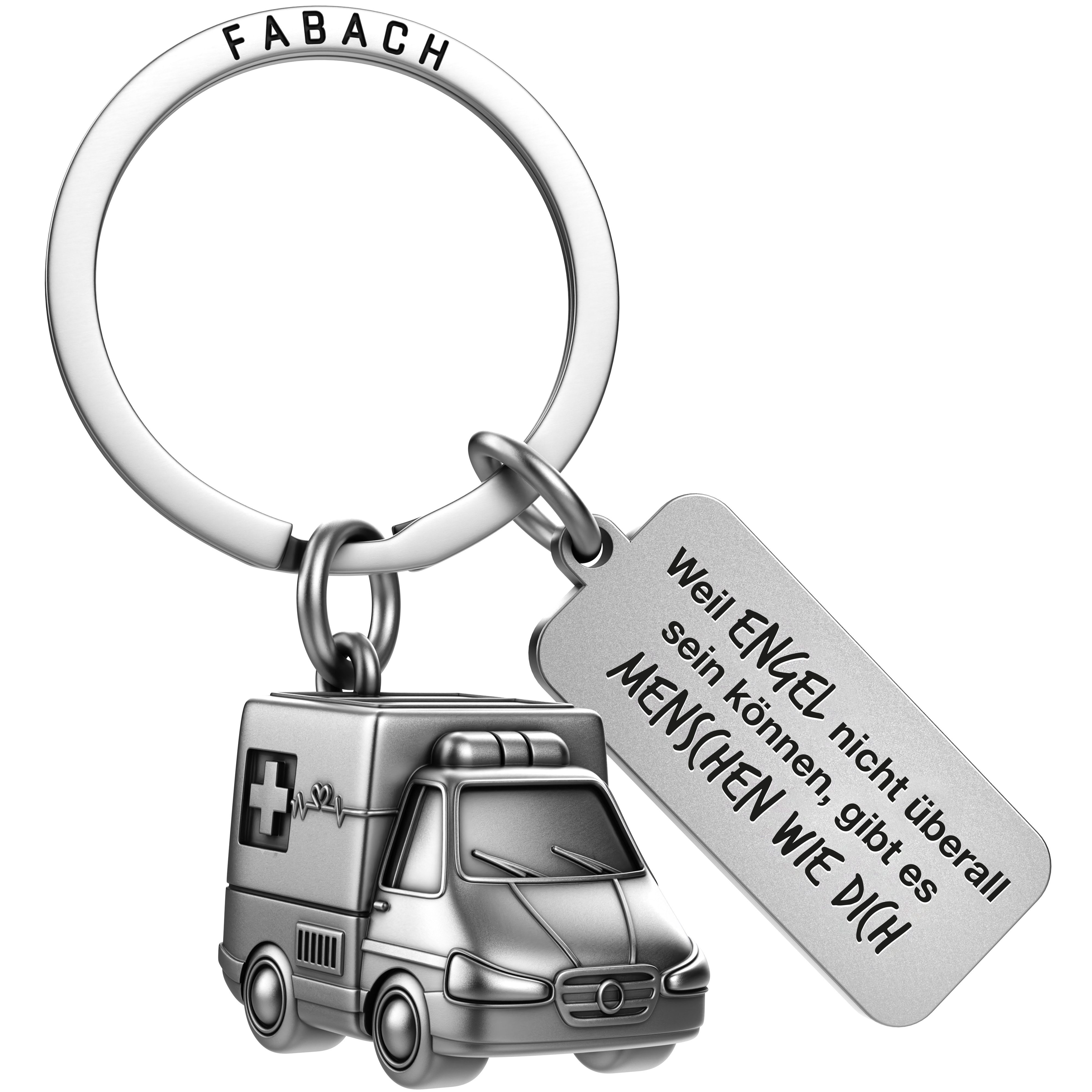 FABACH Schlüsselanhänger Krankenwagen - Glücksbringer für Notfall Mediziner günstig online kaufen