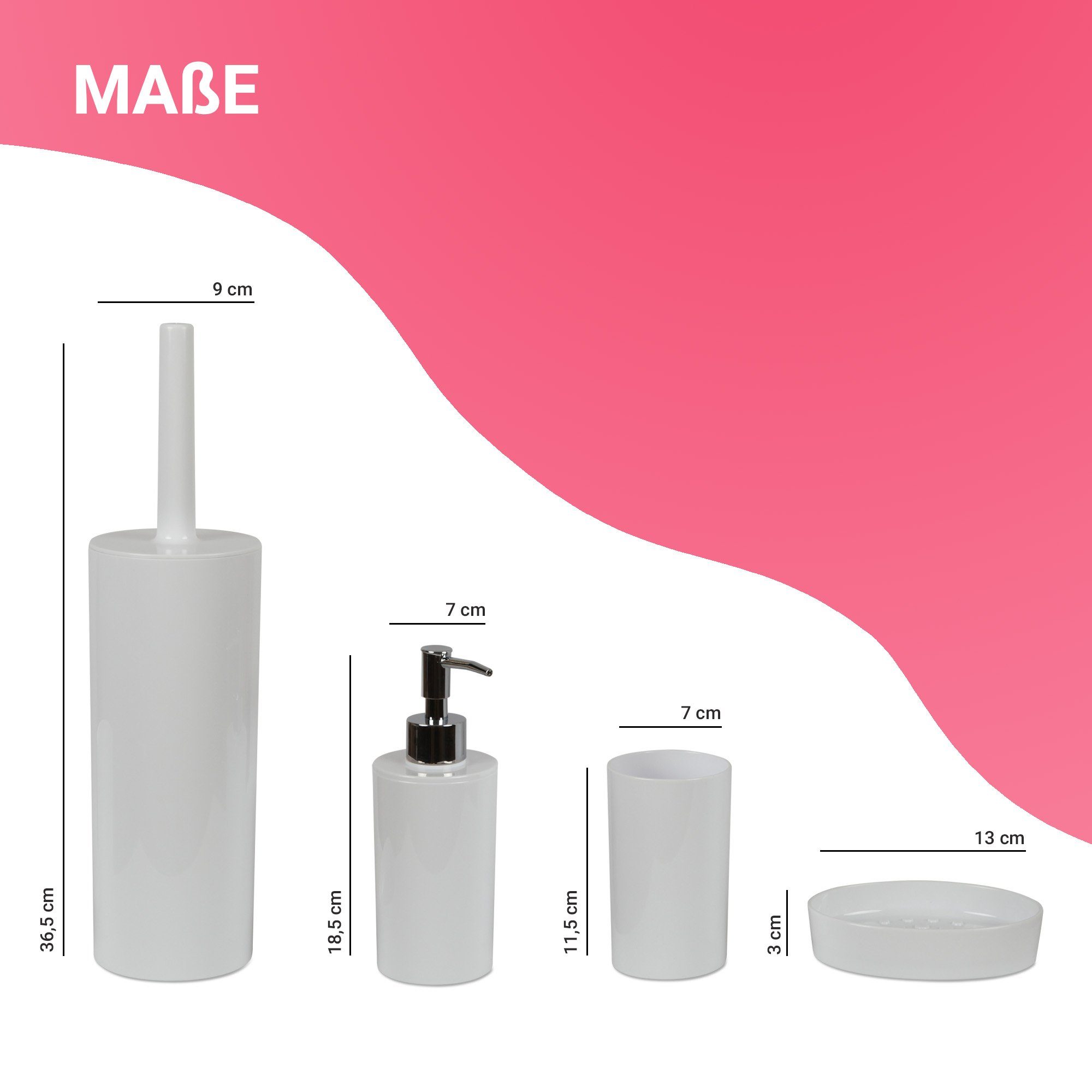 Bestlivings Seifenspender badkomfort, (Kombi-Set, 4-tlg), 4-teiliges Badezm günstig online kaufen