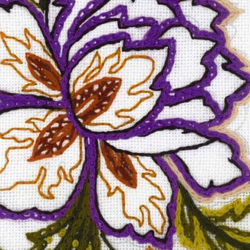 Riolis Kreativset Riolis Stickbild-Set, Motiv Blumenskizze, Stickbild vorgezeichnet, (embroidery kit by Marussia)