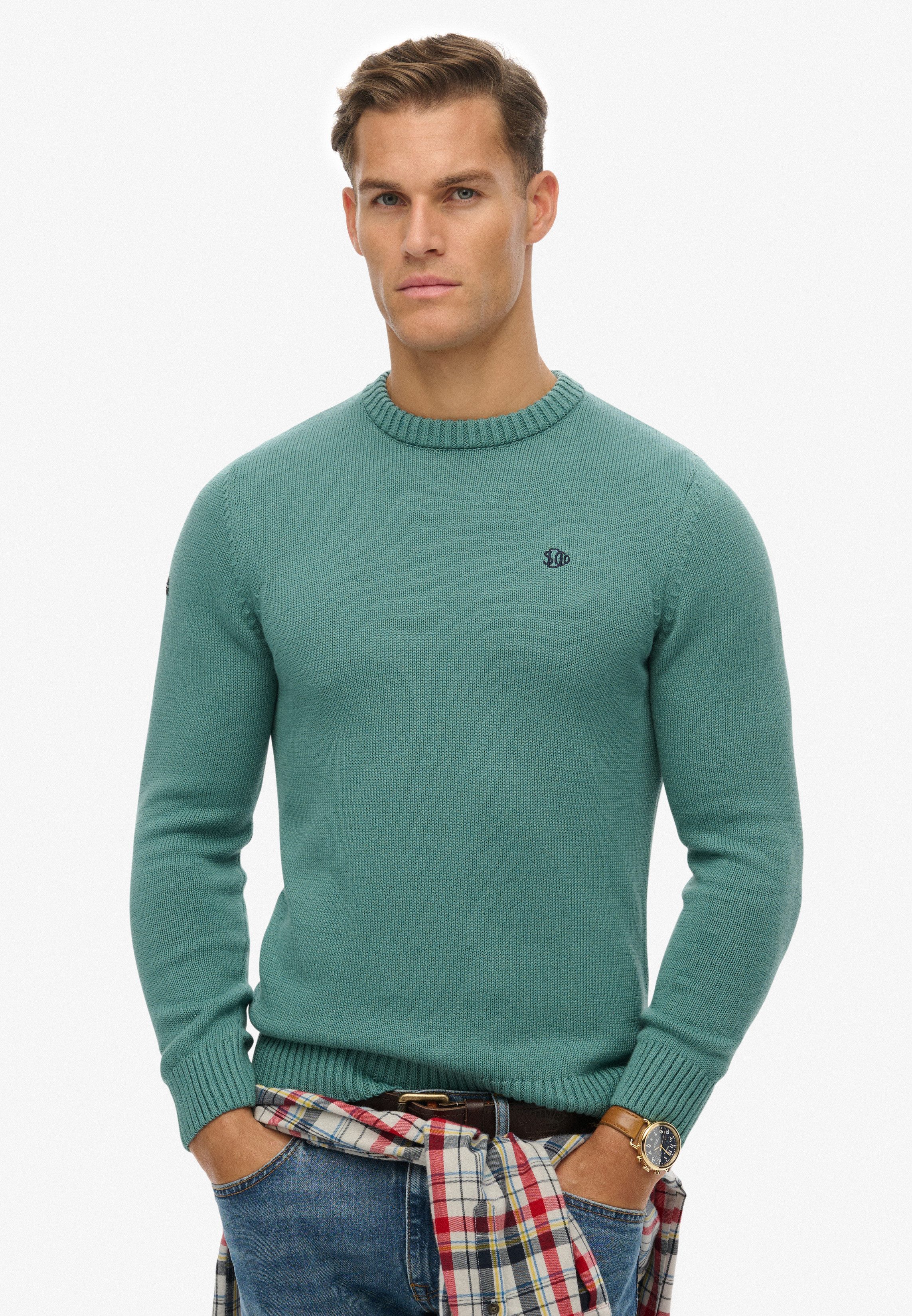 Superdry Strickpullover PREPPY COTTON JUMPER Baumwolle, regular fit