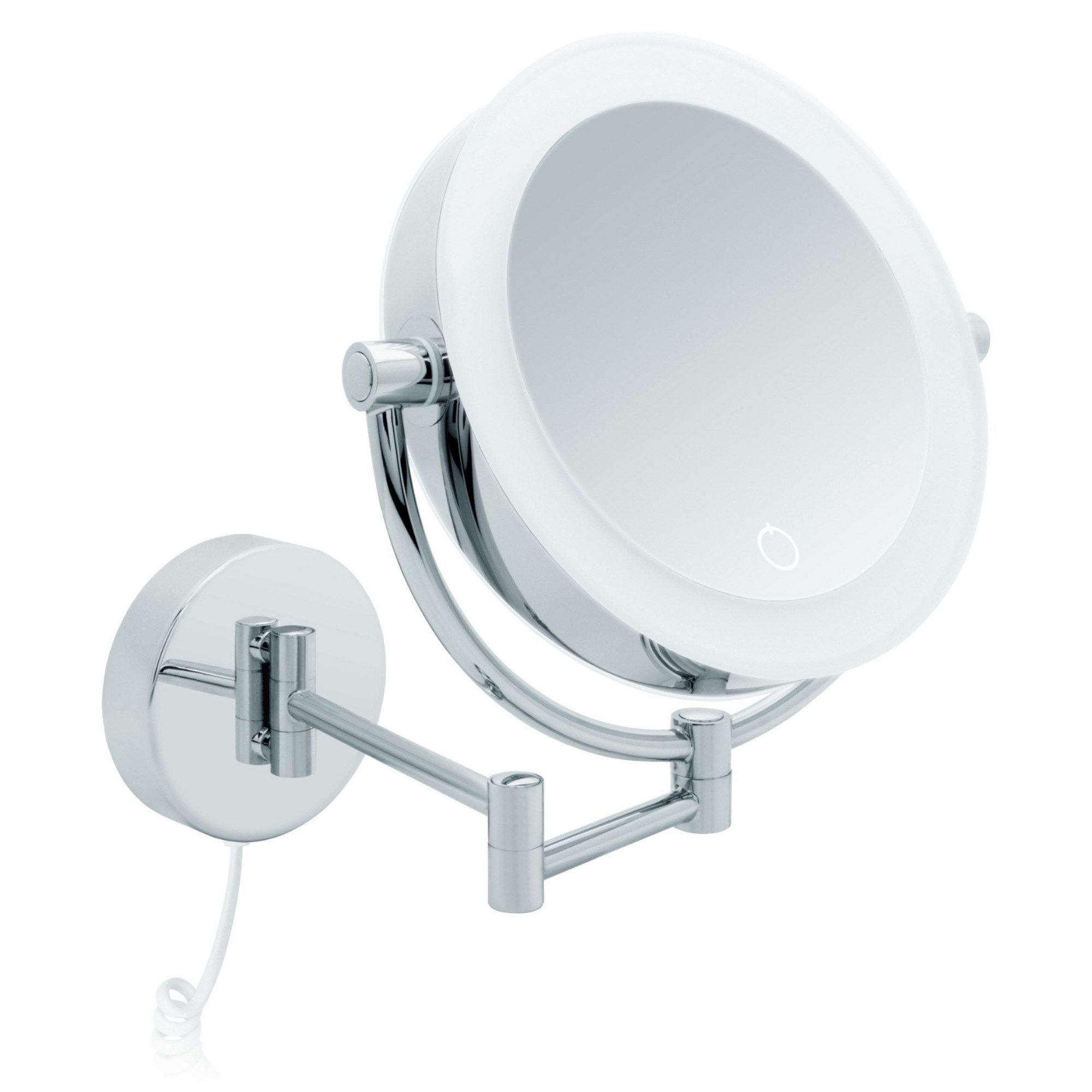 Libaro Kosmetikspiegel mit Beleuchtung TOKIO LED Schminkspiegel 3-fach & 7-fach Vergrößerung, XXL Vergrößerungsspiegel mit Stecker, Schminkspiegel dimmbar, klappbar