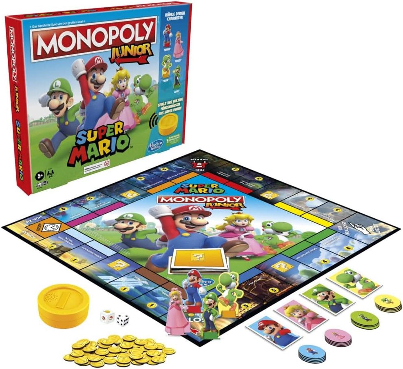 Hasbro Spiel Hasbro Brettspiel Monopoly Junior Super Mario Edition ab 5 Jahren