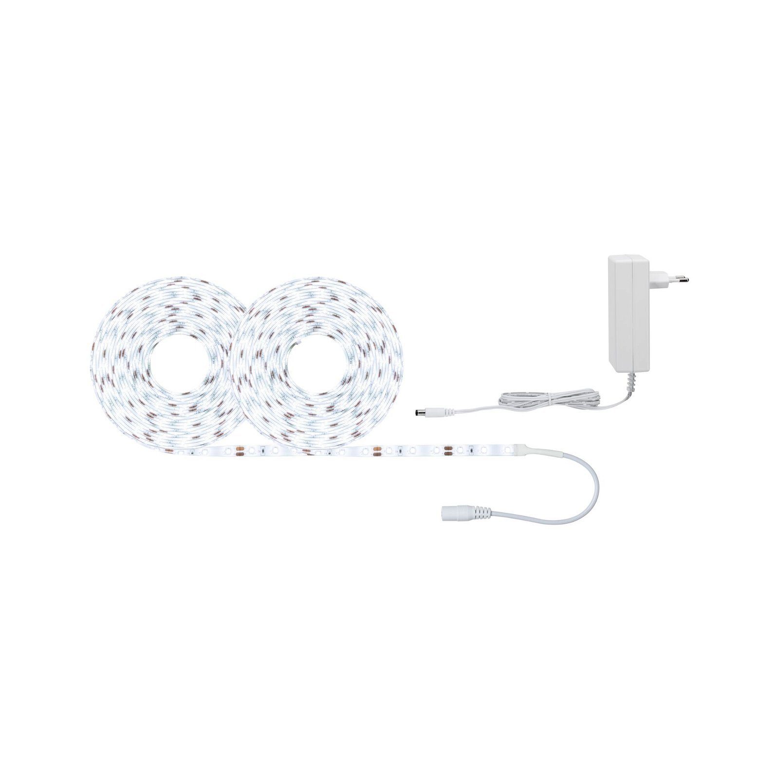 LED-Streifen SimpLED Stripe Set 10m 22W 230/12V DC Weiß Metall Kunststoff