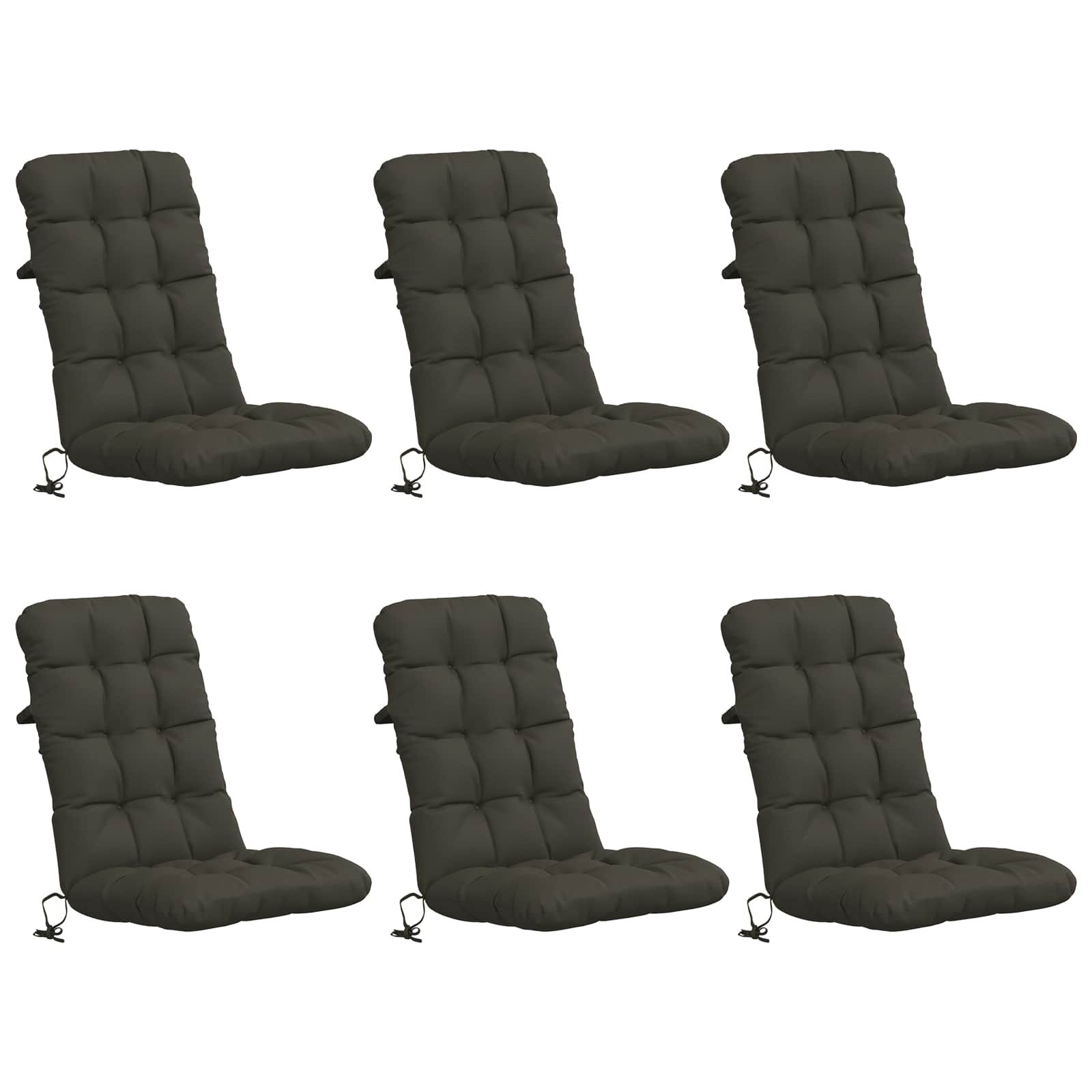 vidaXL Sitzauflage 6-teiliges Hochlehner Kissenset VIANEN 6 pcs 100 % Polyester, (6 St)