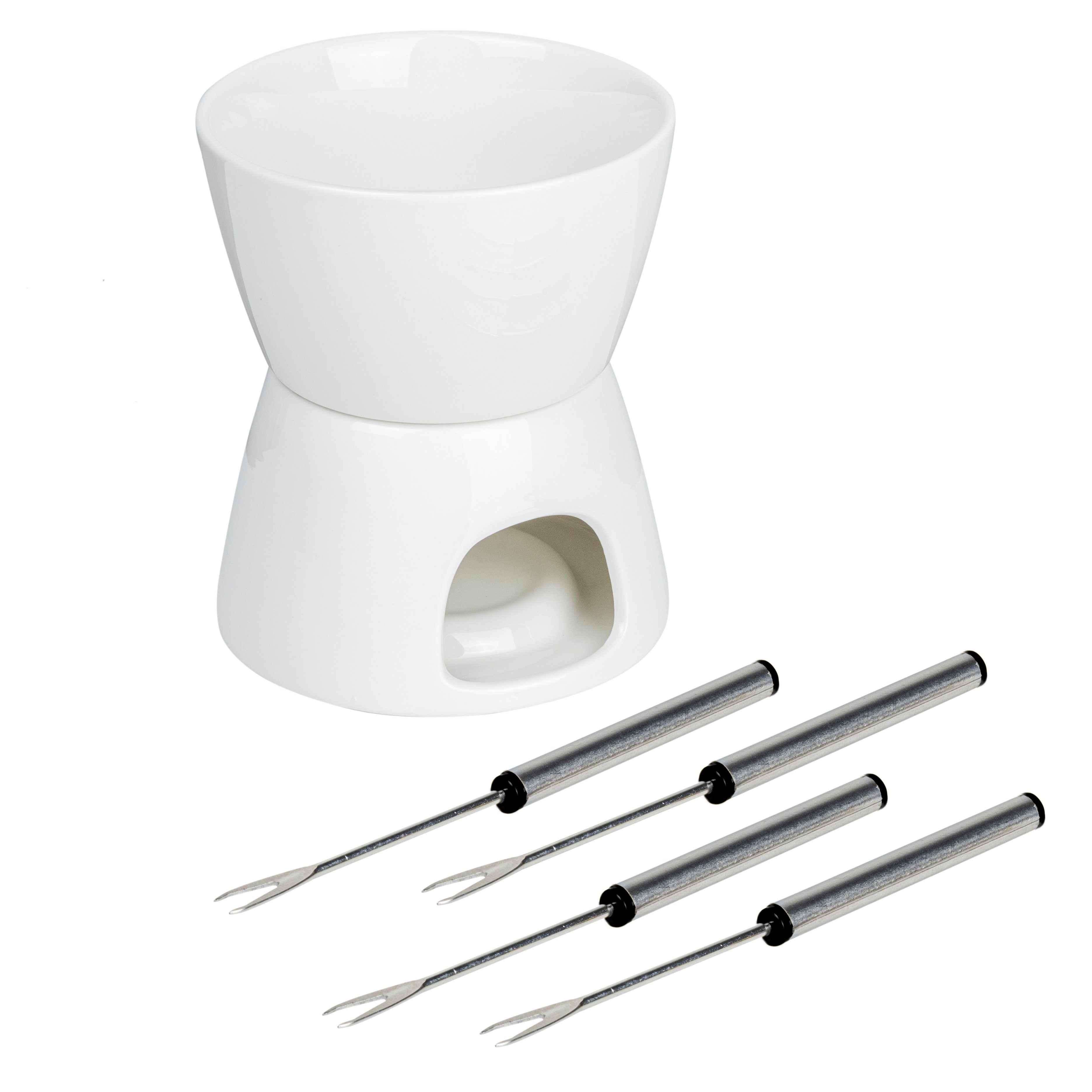 Haushalt International Set Stövchen 10,5 Standfuß Fondue 6,5 Schale x Schokoladenfondue und cm, Stövchen Fondü Schmelzschale, als Fondue mit