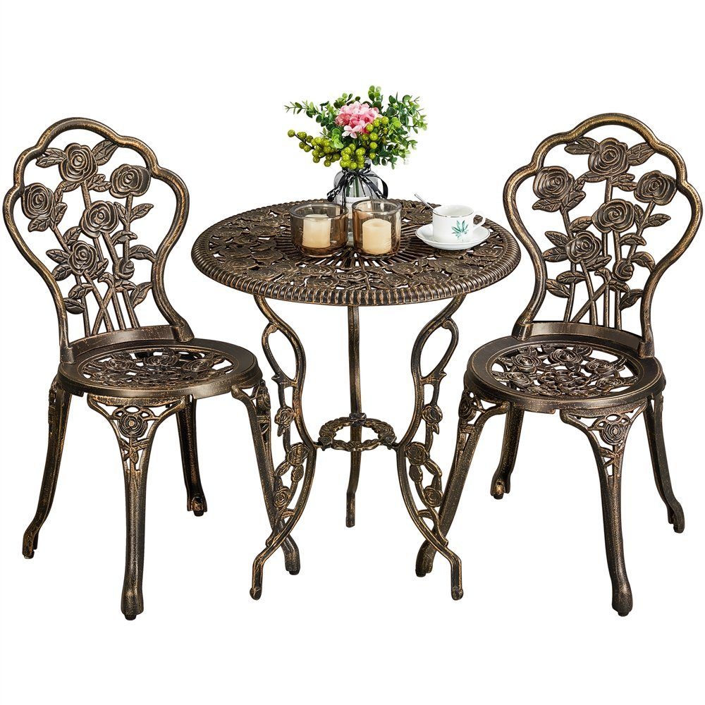 Yaheetech Balkonset, 3tlg. Antik Bistroset Bronze günstig online kaufen