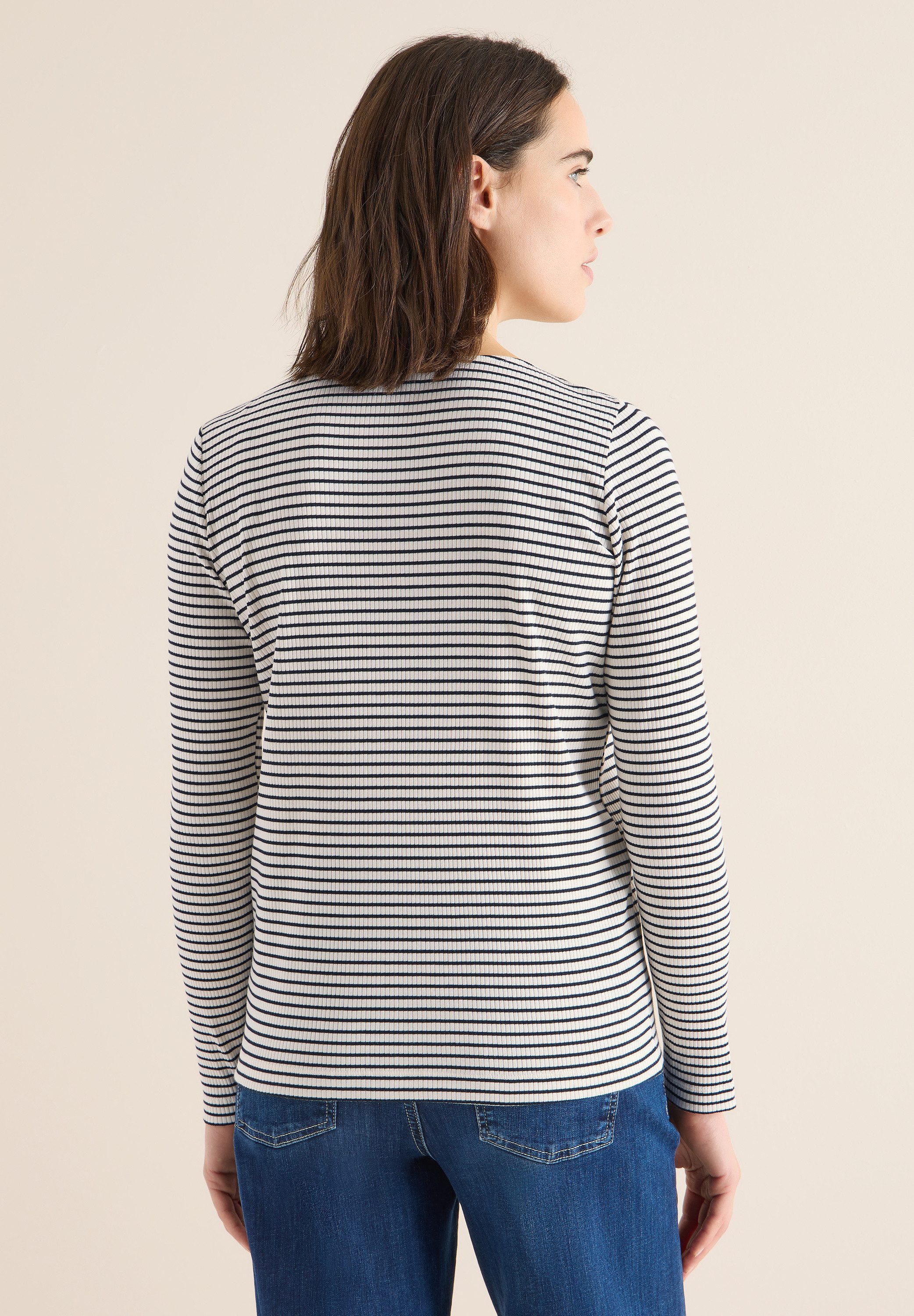 CECIL Langarmshirt mit U-Boot-Ausschnitt günstig online kaufen