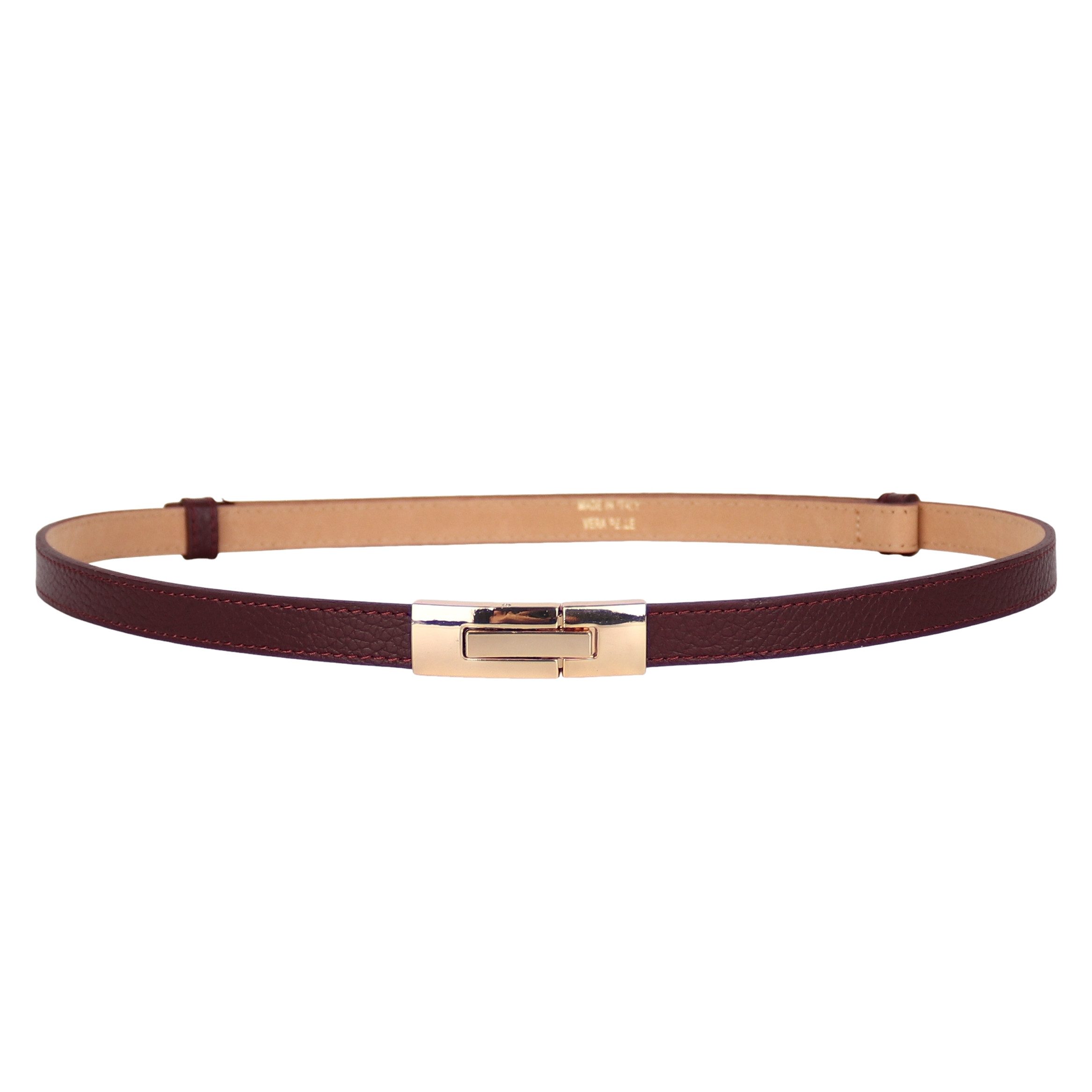 MIRROSI Ledergürtel Damen Gürtel Echtleder, Made in Italy, 18mm breit (Passt fast zu jeder Hosenschlaufe) Einheitsgröße (Geeignet für einen Hüftumfang von ca. 55 bis 100 cm)