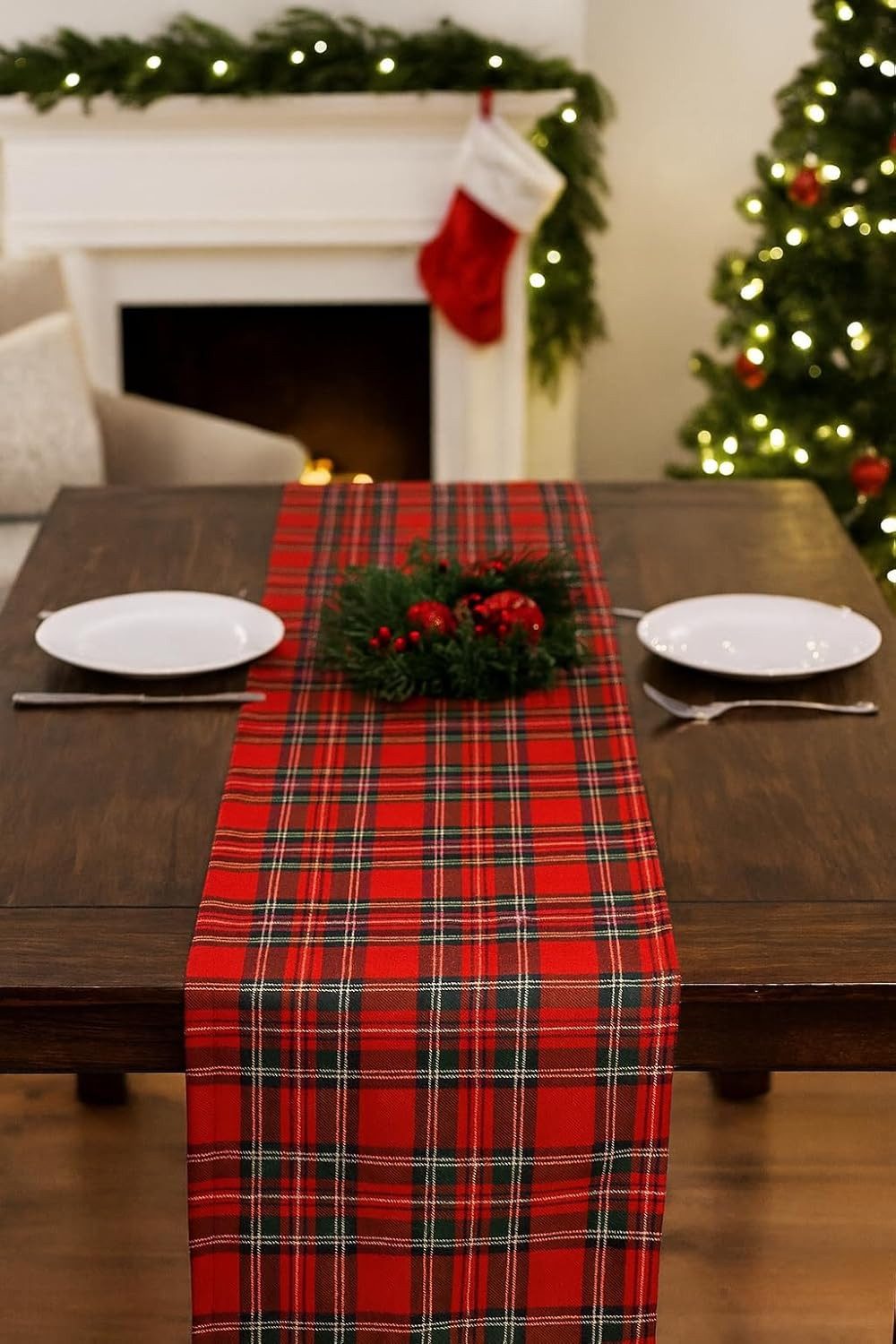 texpot Tischdecke Schottenkaro Tischläufer Tartan Weihnachten Karo (1-tlg)