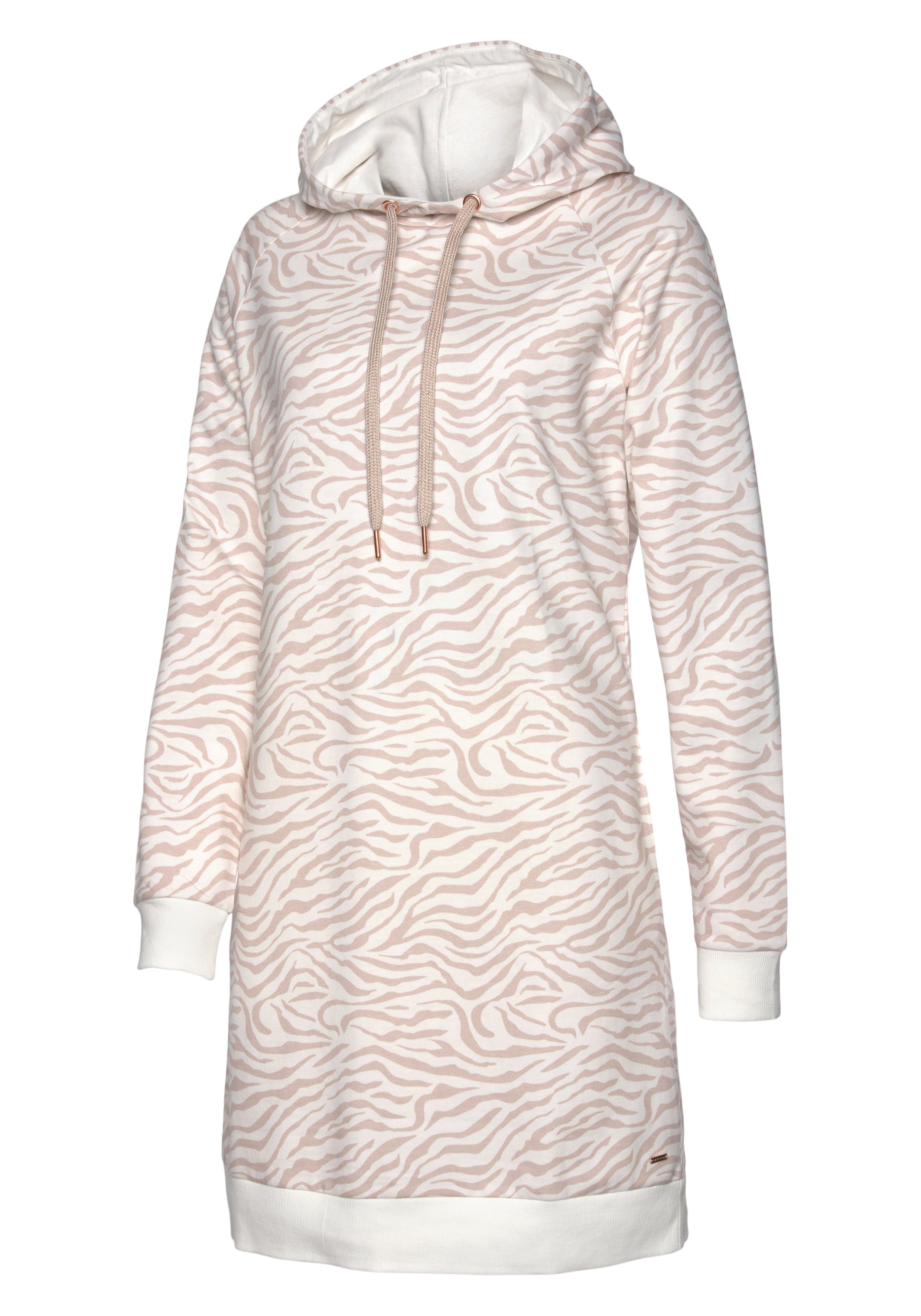 LASCANA Sweatkleid mit Kapuze und seitlichen Eingrifftaschen, Loungewear – Bild 5 von 5